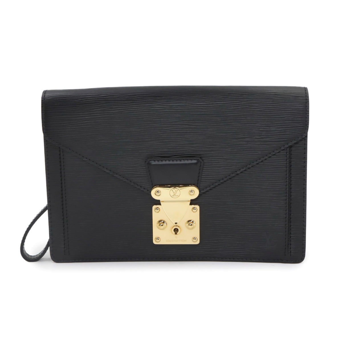 Louis Vuitton Noir Epi Leather Clutch Bag Pochette (Pre-Owned)