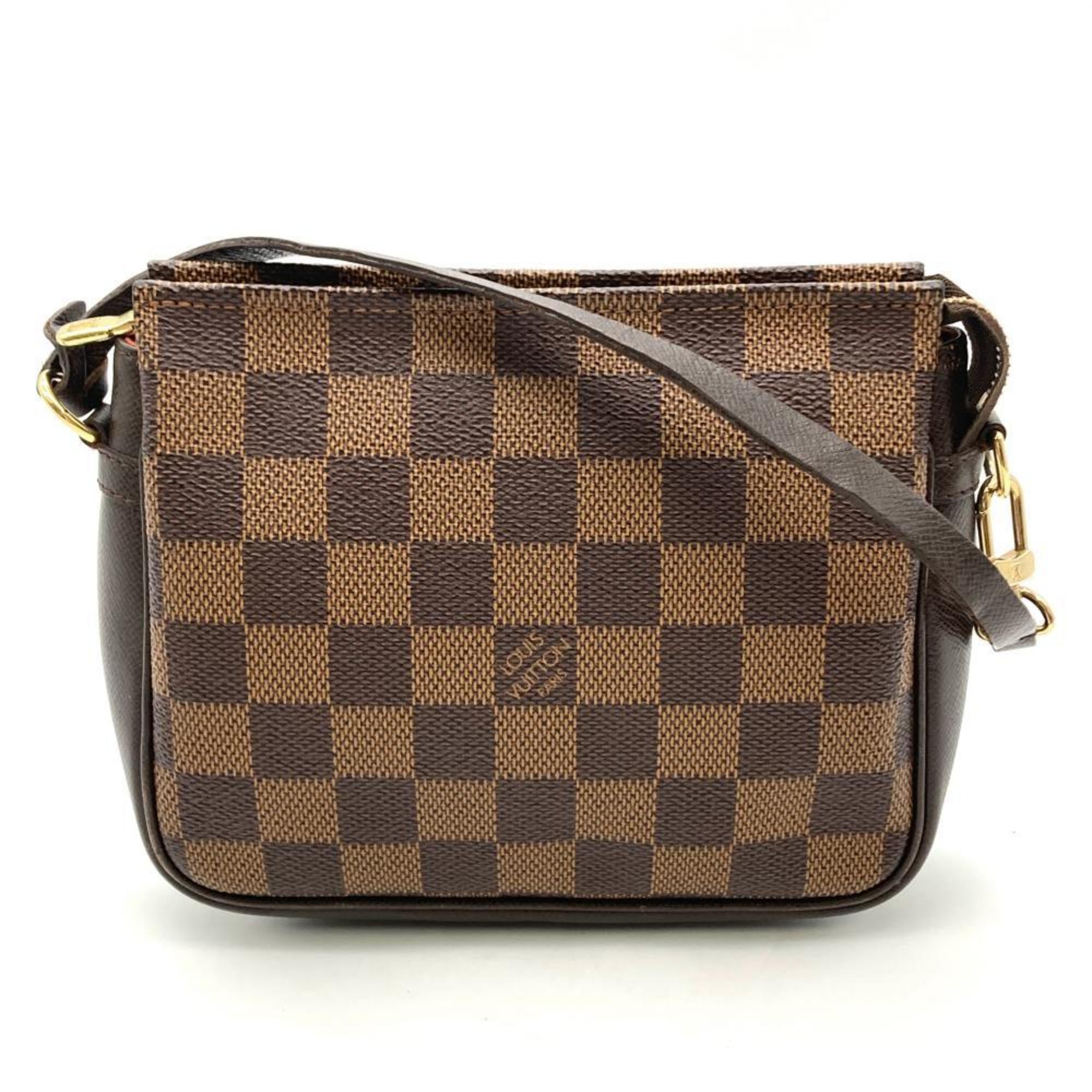 Louis Vuitton Damier Brown Damier Canvas Ebene Pvc Pochette Pouch (Pre-Owned)