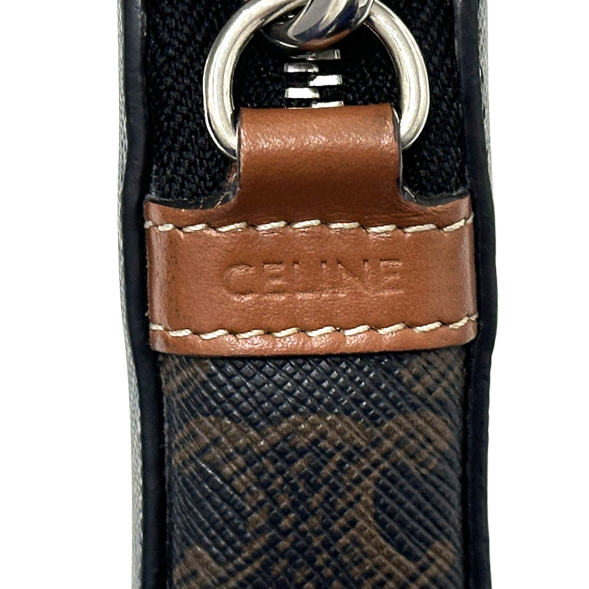 Celine Brown Coated Canvas Shoulder Bag (Pre-Owned)