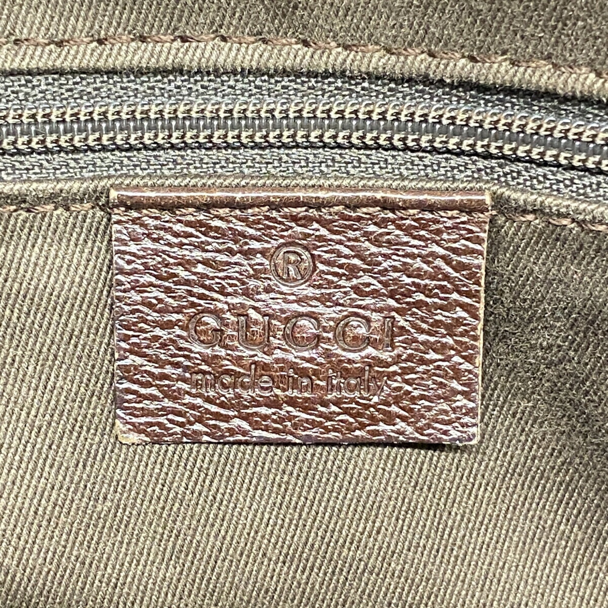 Gucci Beige Canvas Shoulder Bag (Pre-Owned)