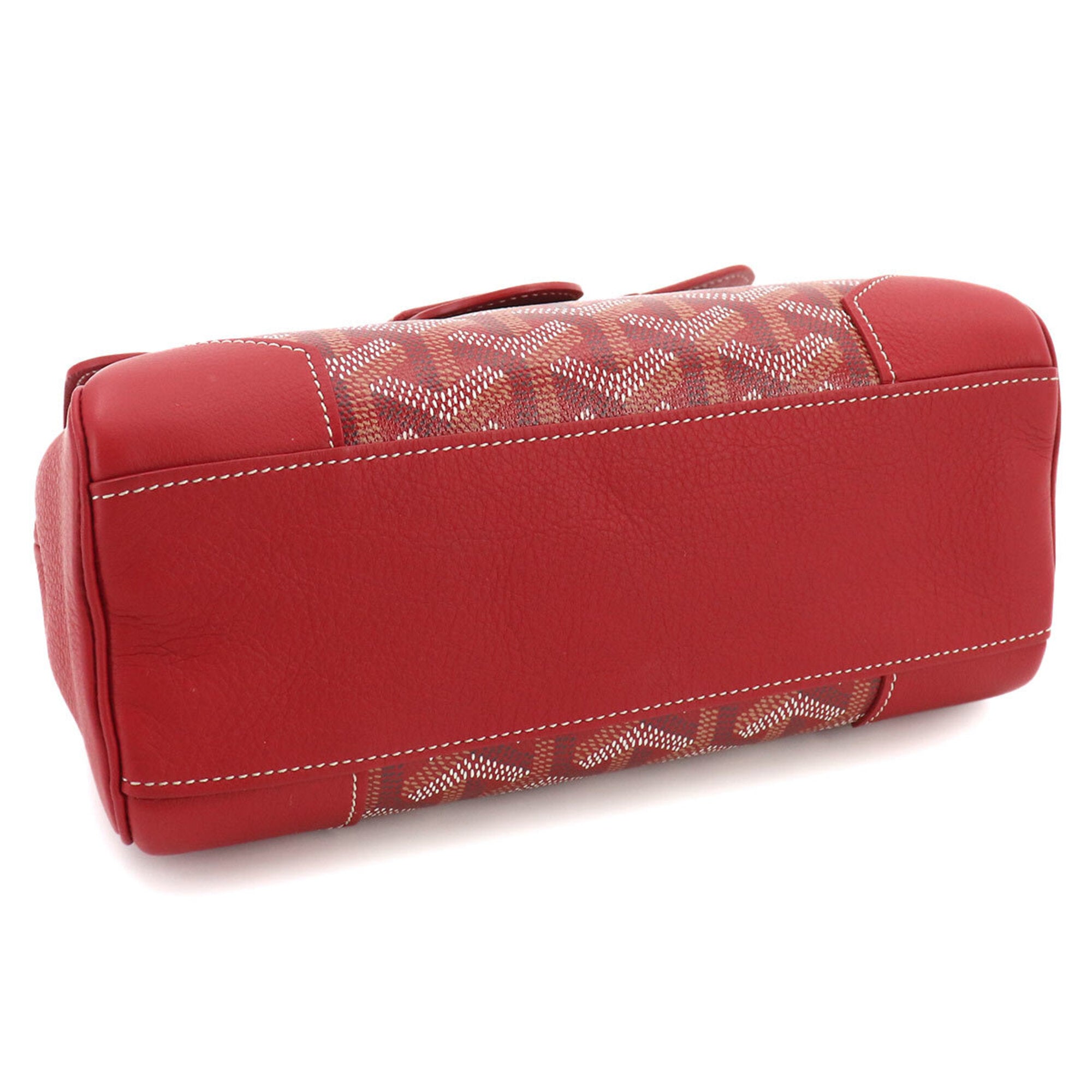 Goyard Red Color Pvc Wood Handbag (Pre-Owned)