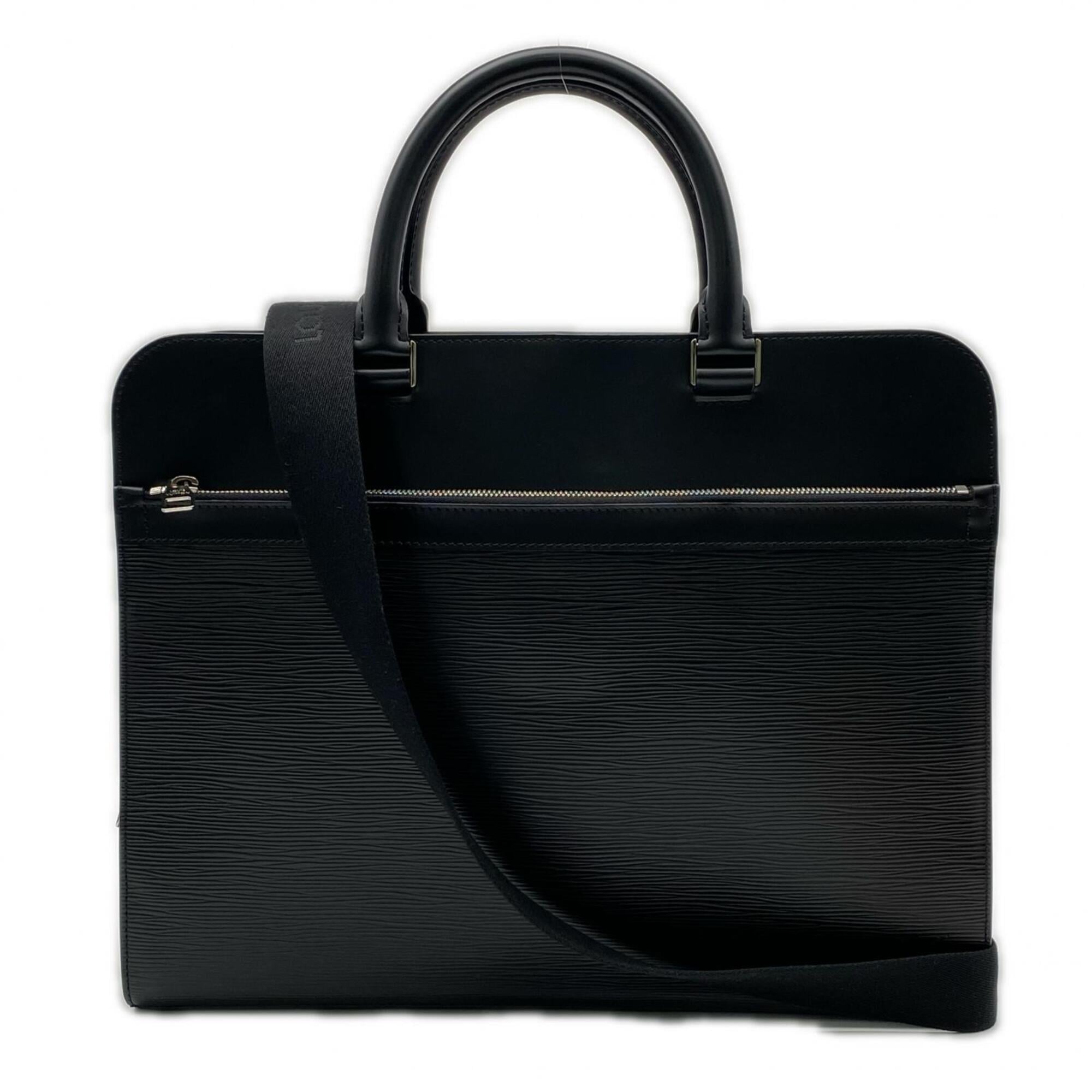 Louis Vuitton Black Noir Leather Briefcase (Pre-Owned)