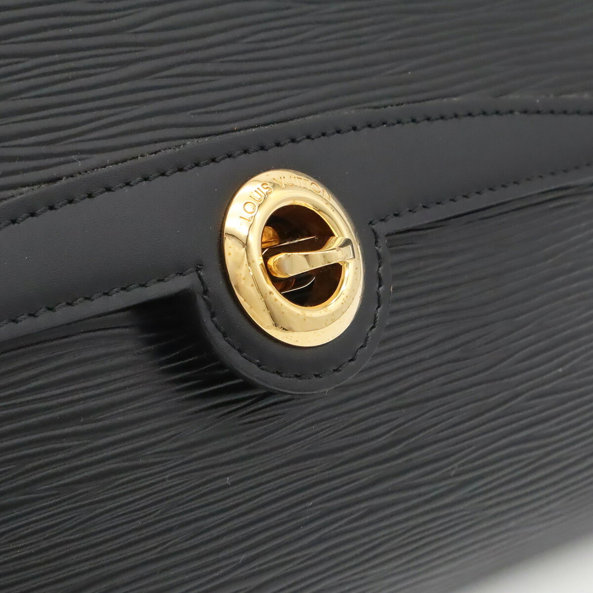 Louis Vuitton Epi Black Noir Epi Leather Clutch Bag Shoulder Bag (Pre-Owned)