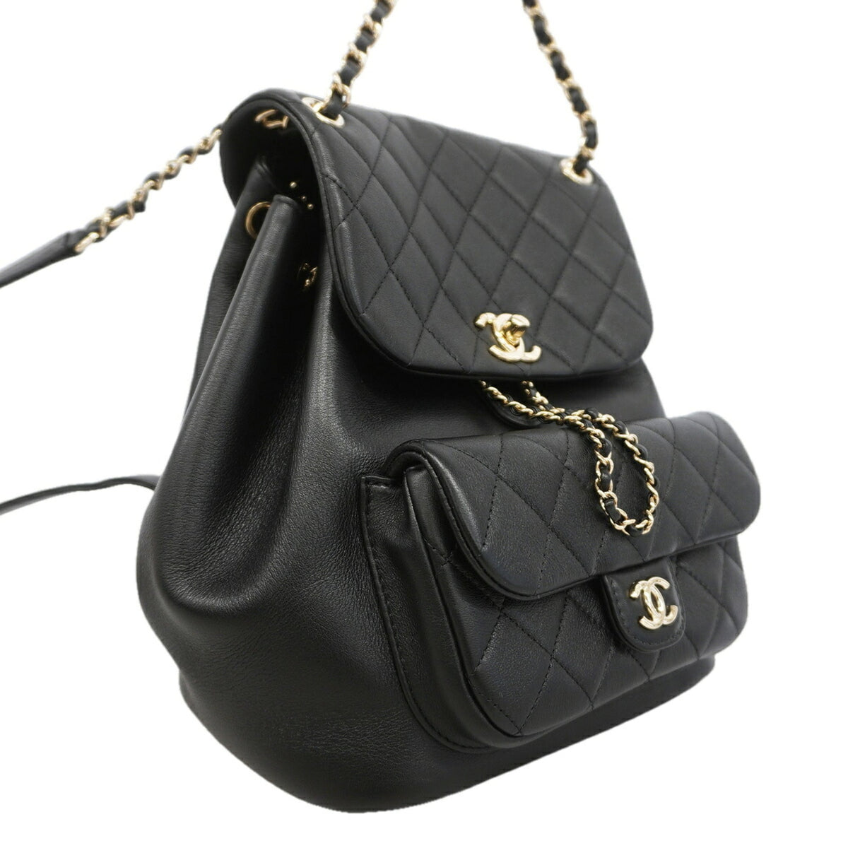 Chanel Black Leather Backpack (Pre-Owned)