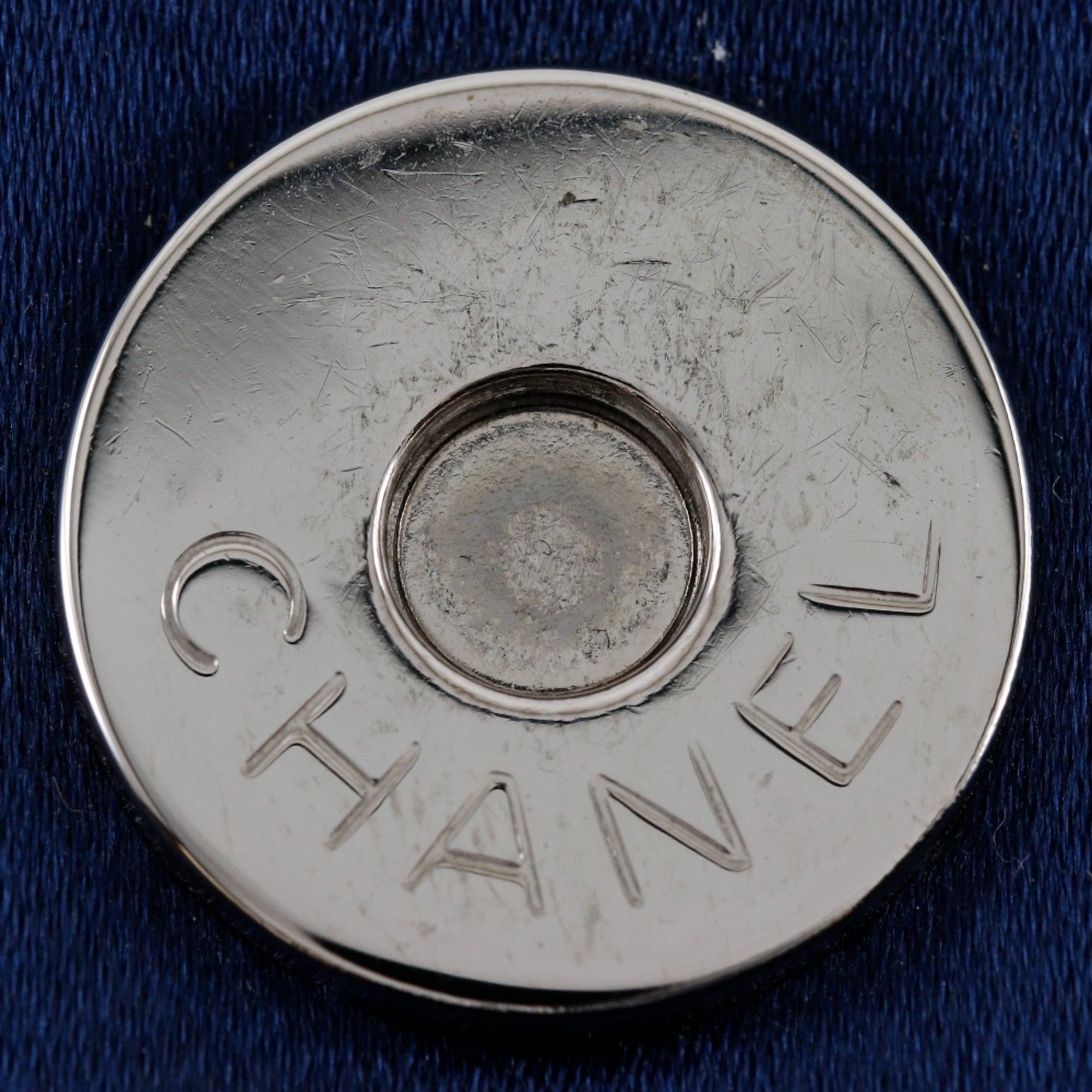 Chanel Blue Satin Shoulder Bag (Pre-Owned)
