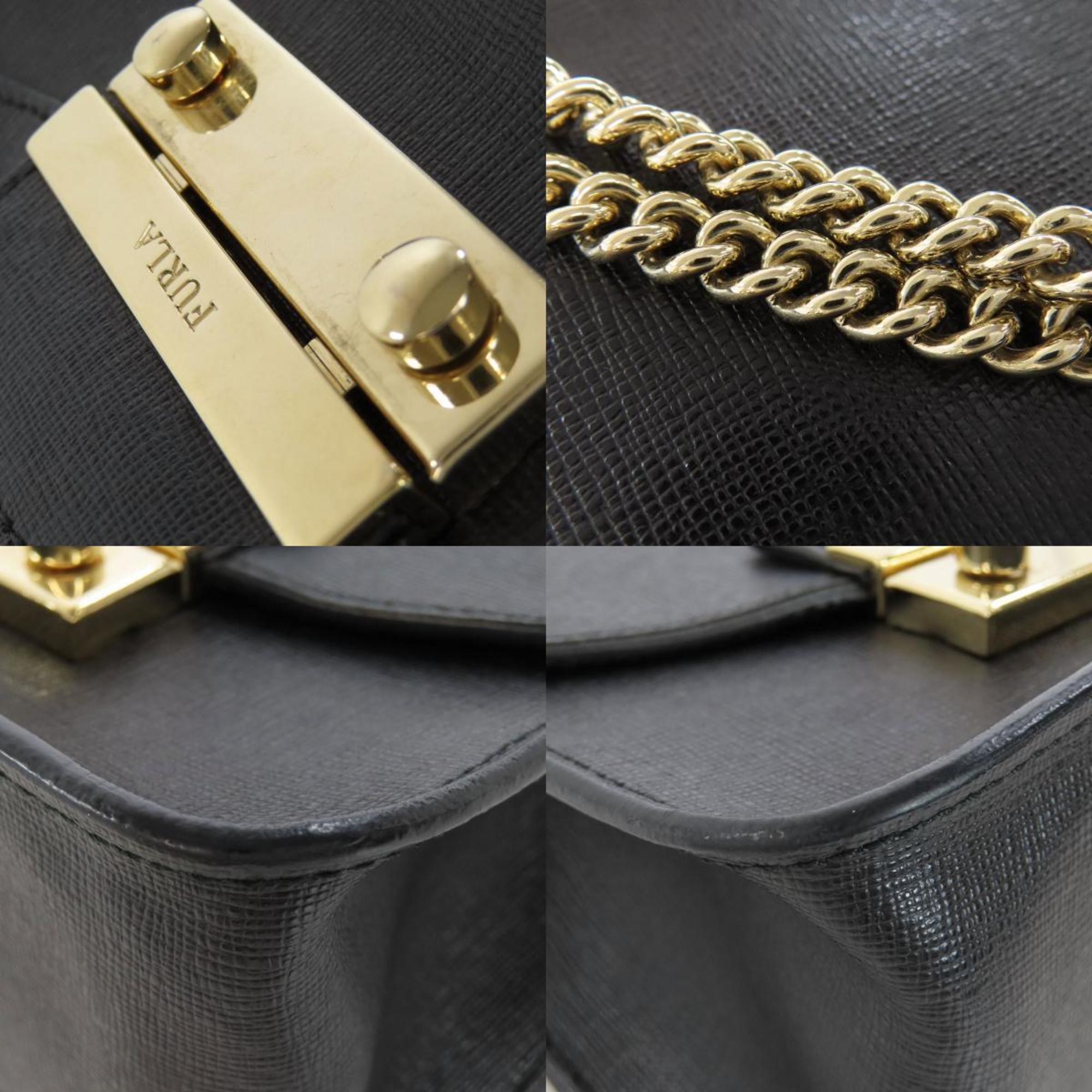 Furla Black Leather Shoulder Bag (Pre-Owned)