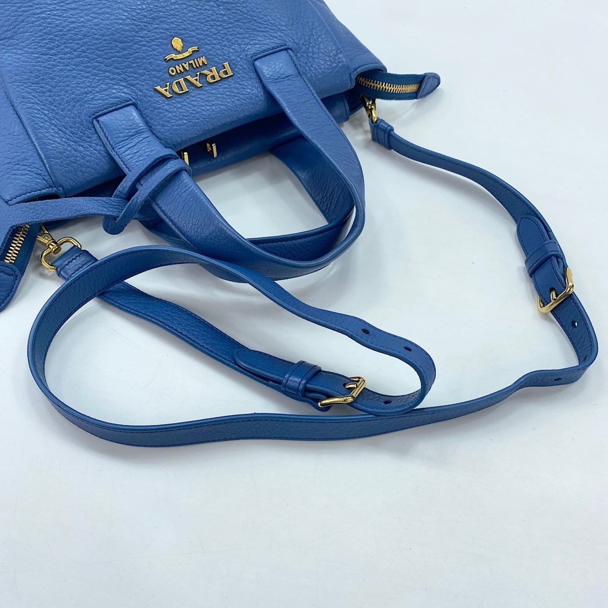 Prada Blue Handbag Shoulder Bag (Pre-Owned)