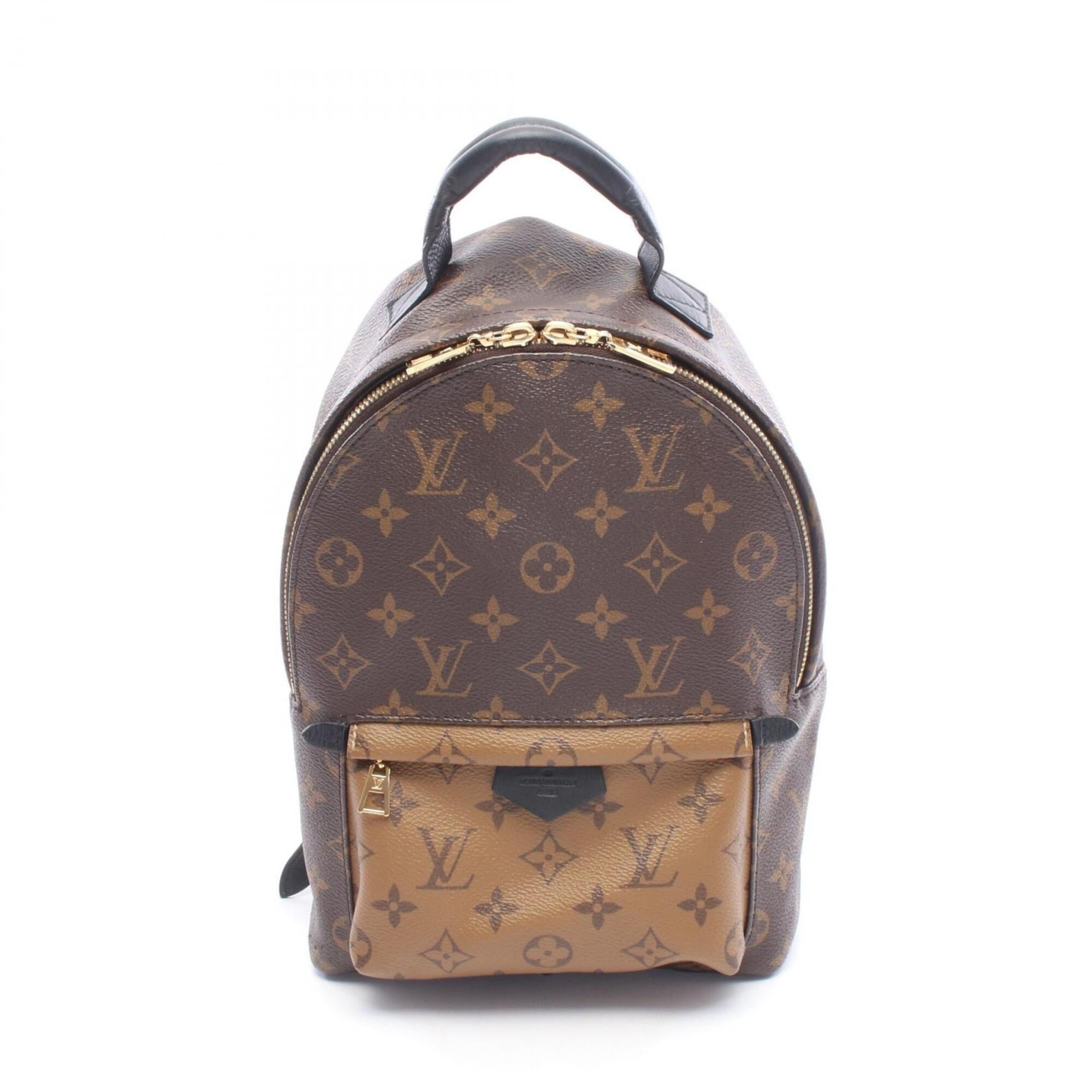 Louis Vuitton Beige Brown Monogram Reverse Pvc Leather Backpack Handbag (Pre-Owned)