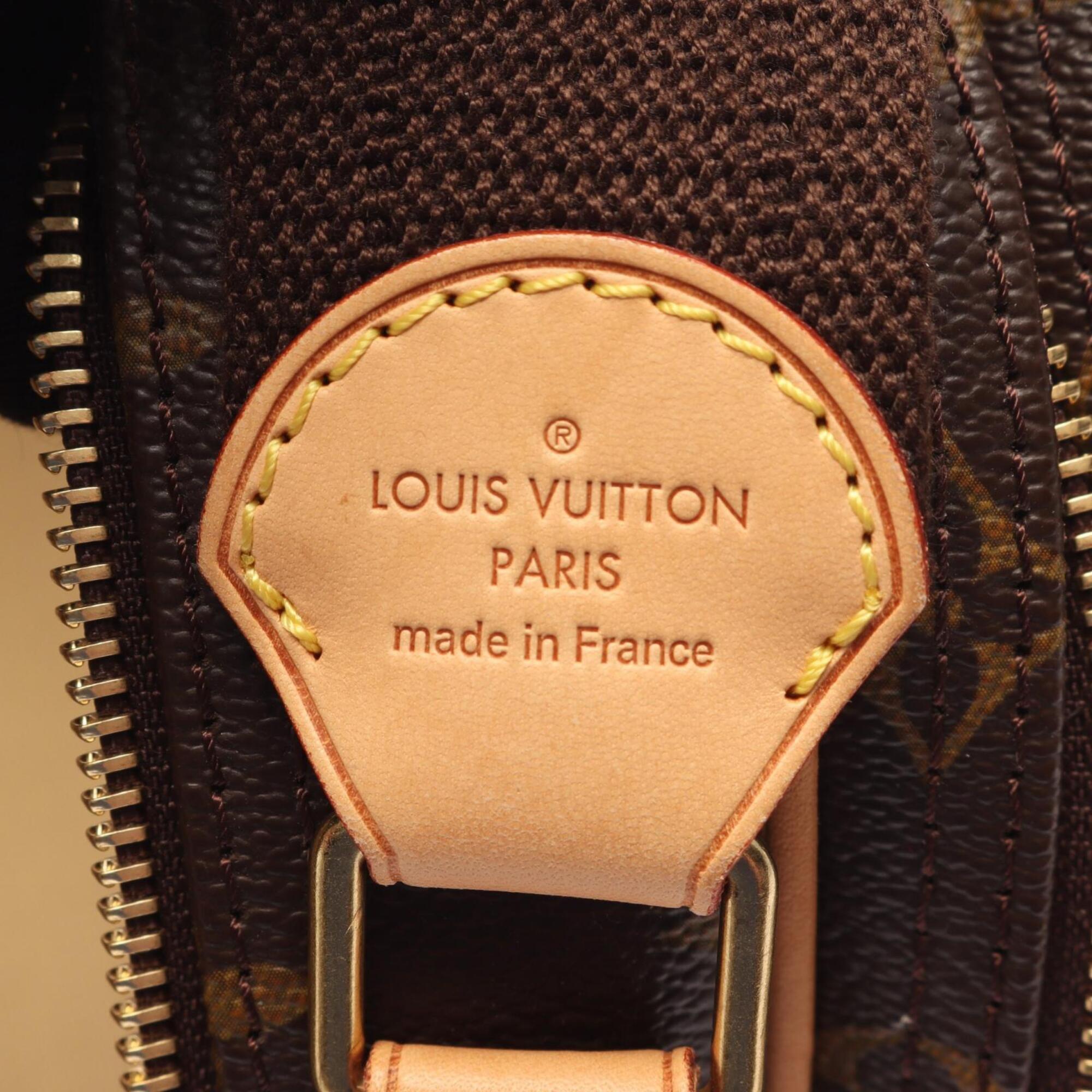 Louis Vuitton Brown Monogram Coated Canvas Leather Shoulder Bag (Pre-Owned)