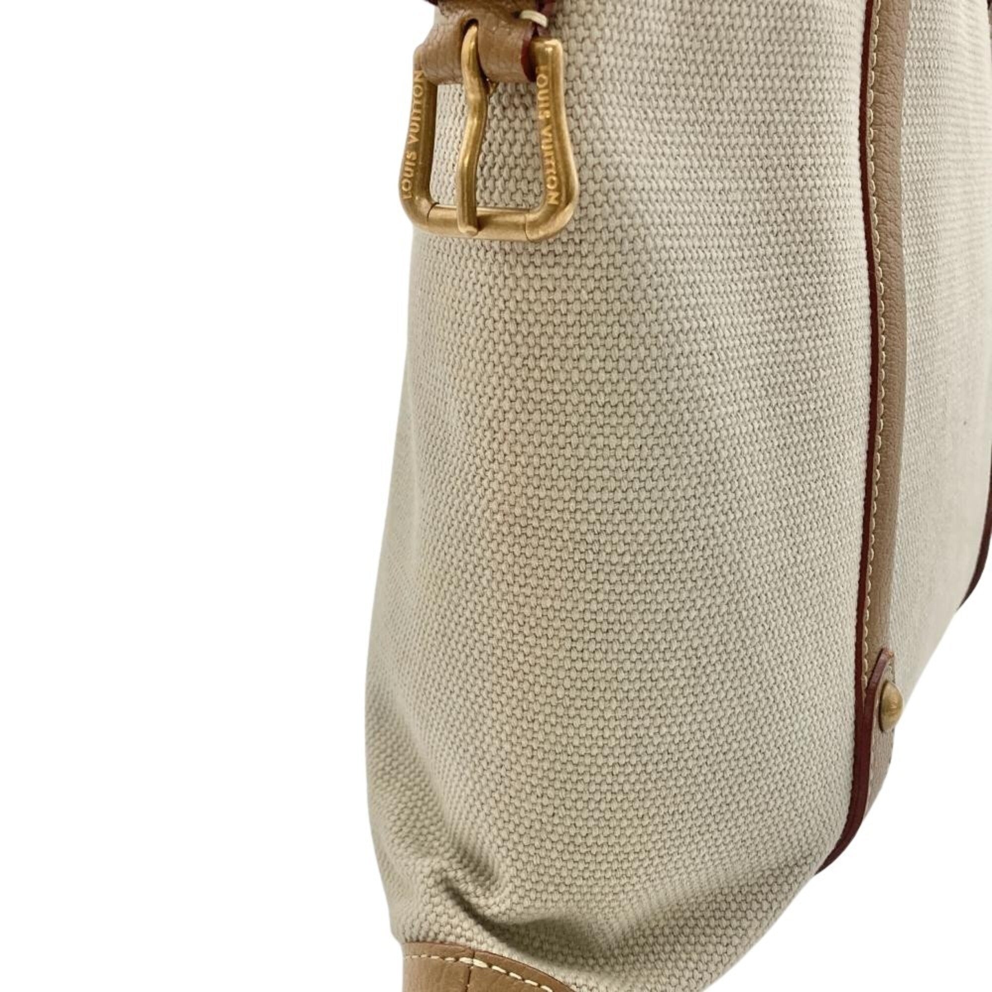 Louis Vuitton Beige Canvas Tote Bag (Pre-Owned)