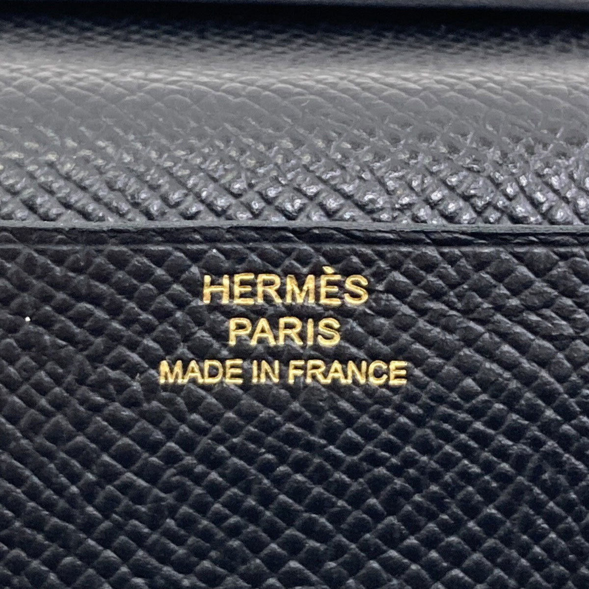 Hermes Black Epsom Leather Long Wallet (Bi-Fold) (Pre-Owned)