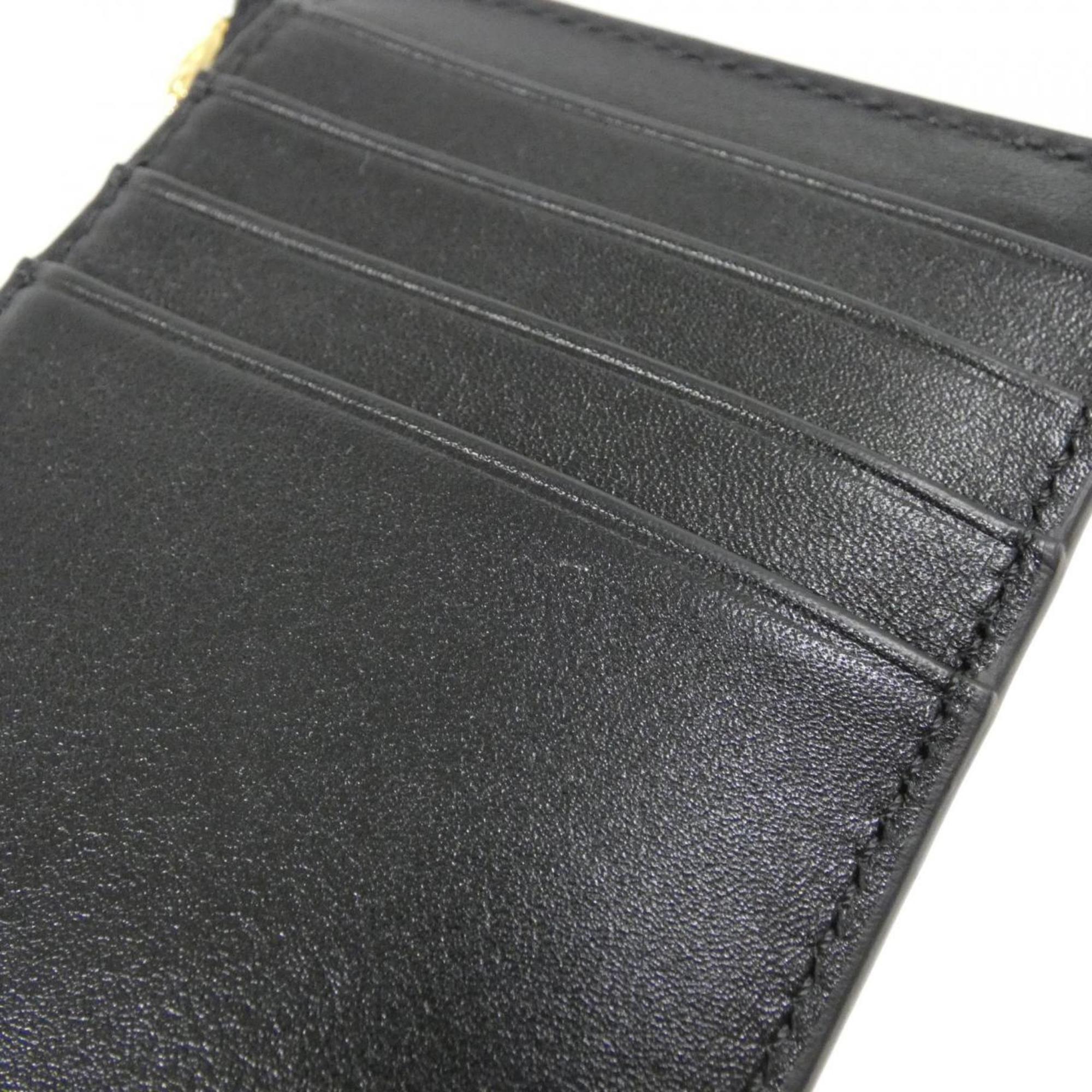 Loewe Black Orange Leather Coin Purse/Coin Case (Pre-Owned)