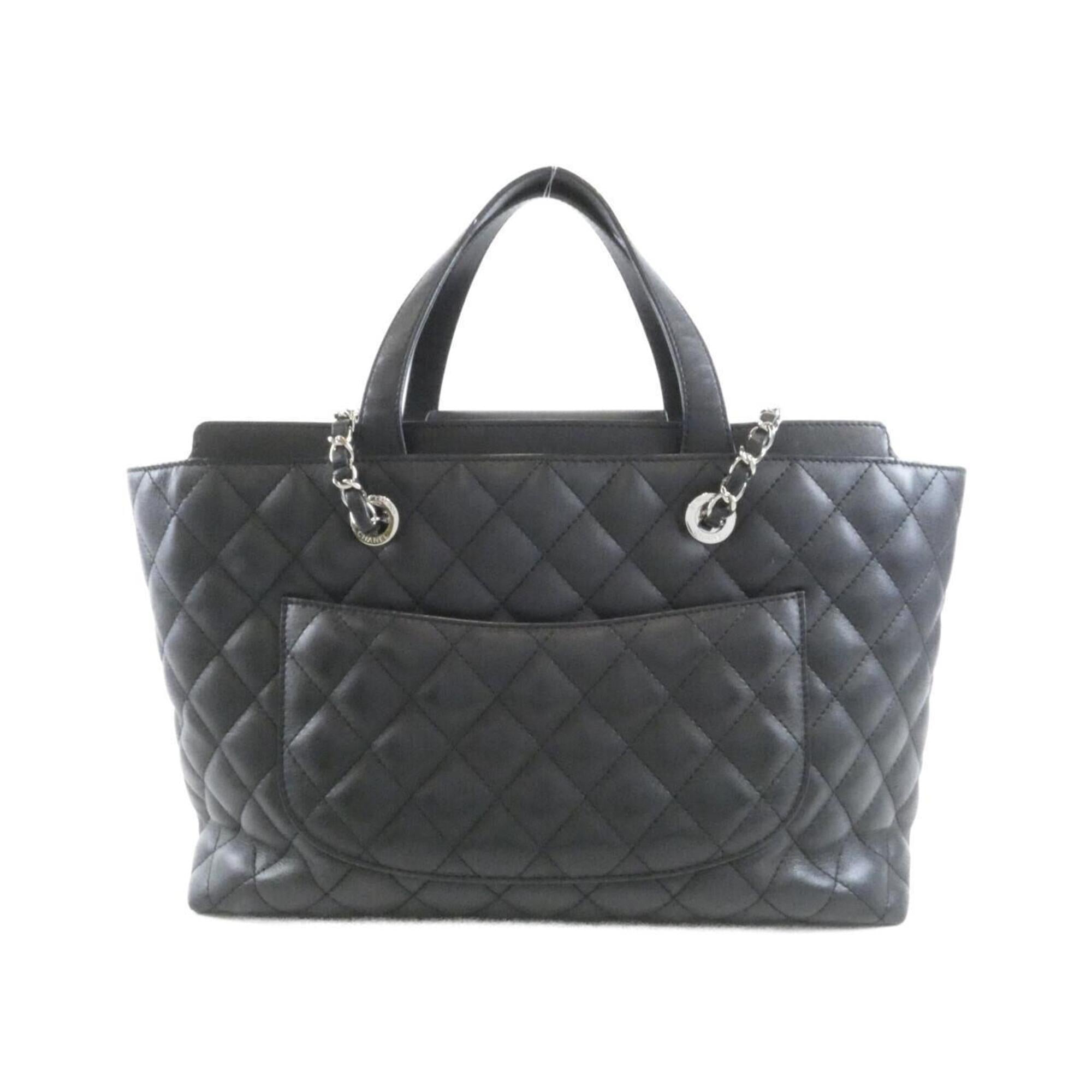 Chanel Black Leather Handbag (Pre-Owned)