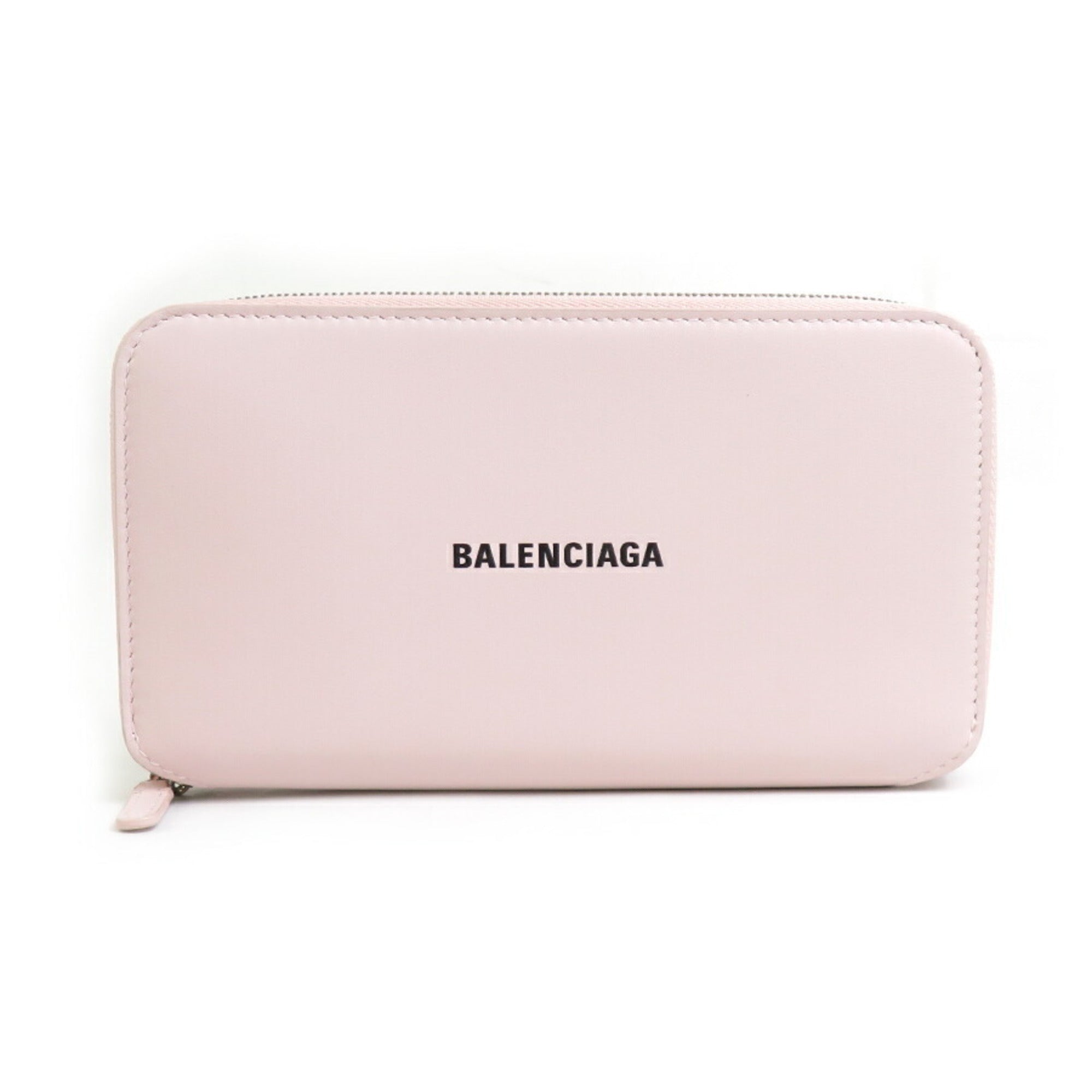 Balenciaga Light Pink Leather Long Wallet (Bi-Fold) (Pre-Owned)