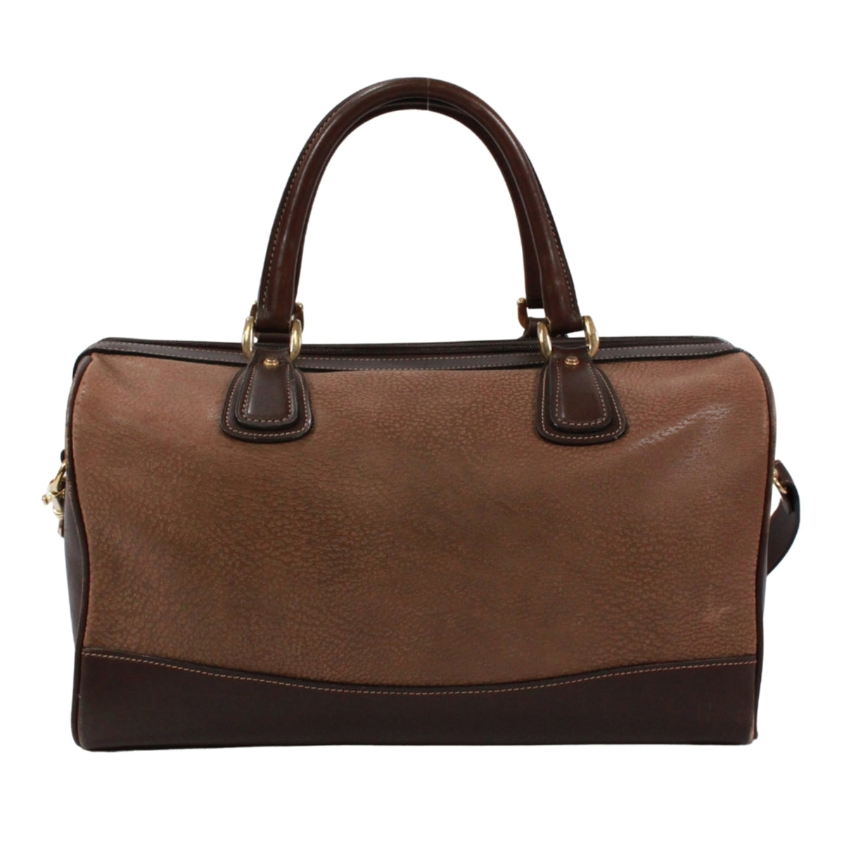 Gucci Brown Leather Boston Bag Handbag (Pre-Owned)