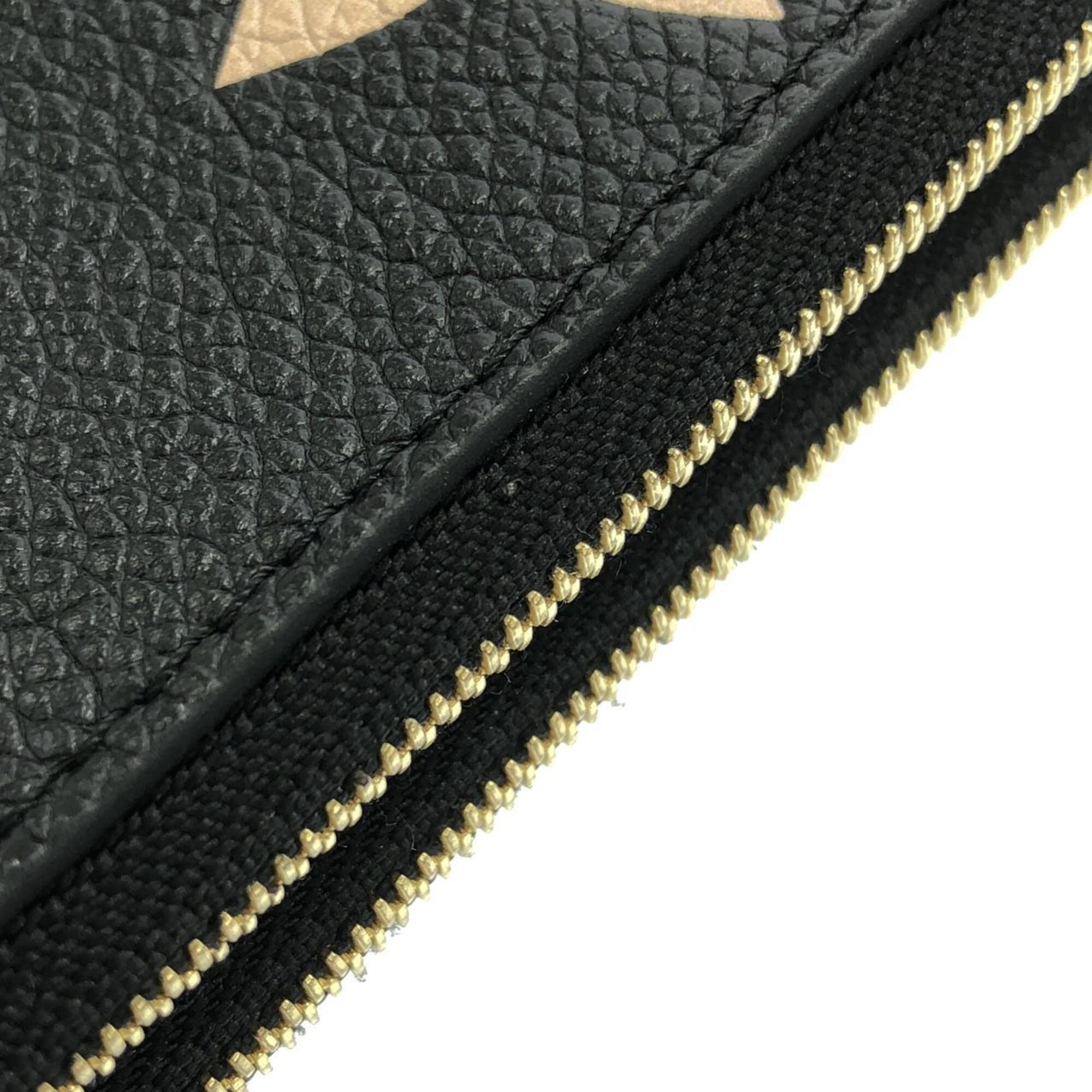 Louis Vuitton Beige Black Leather Pochette Shoulder Bag (Pre-Owned)