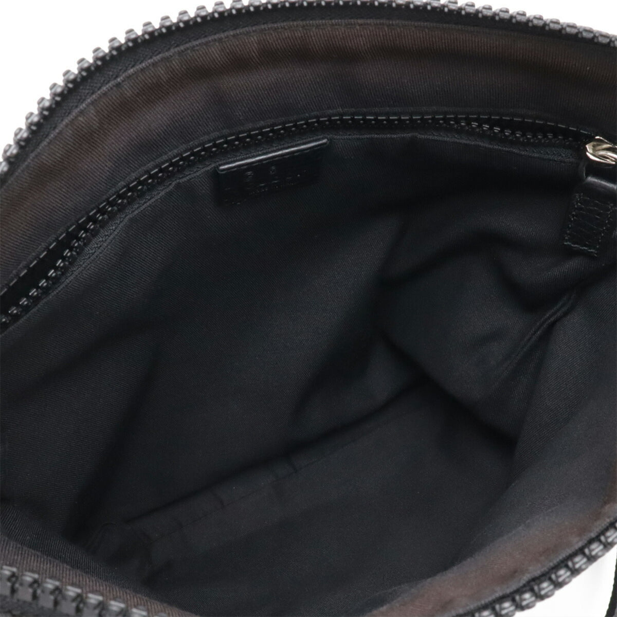 Gucci Black Gray Nylon Leather Shoulder Bag (Pre-Owned)