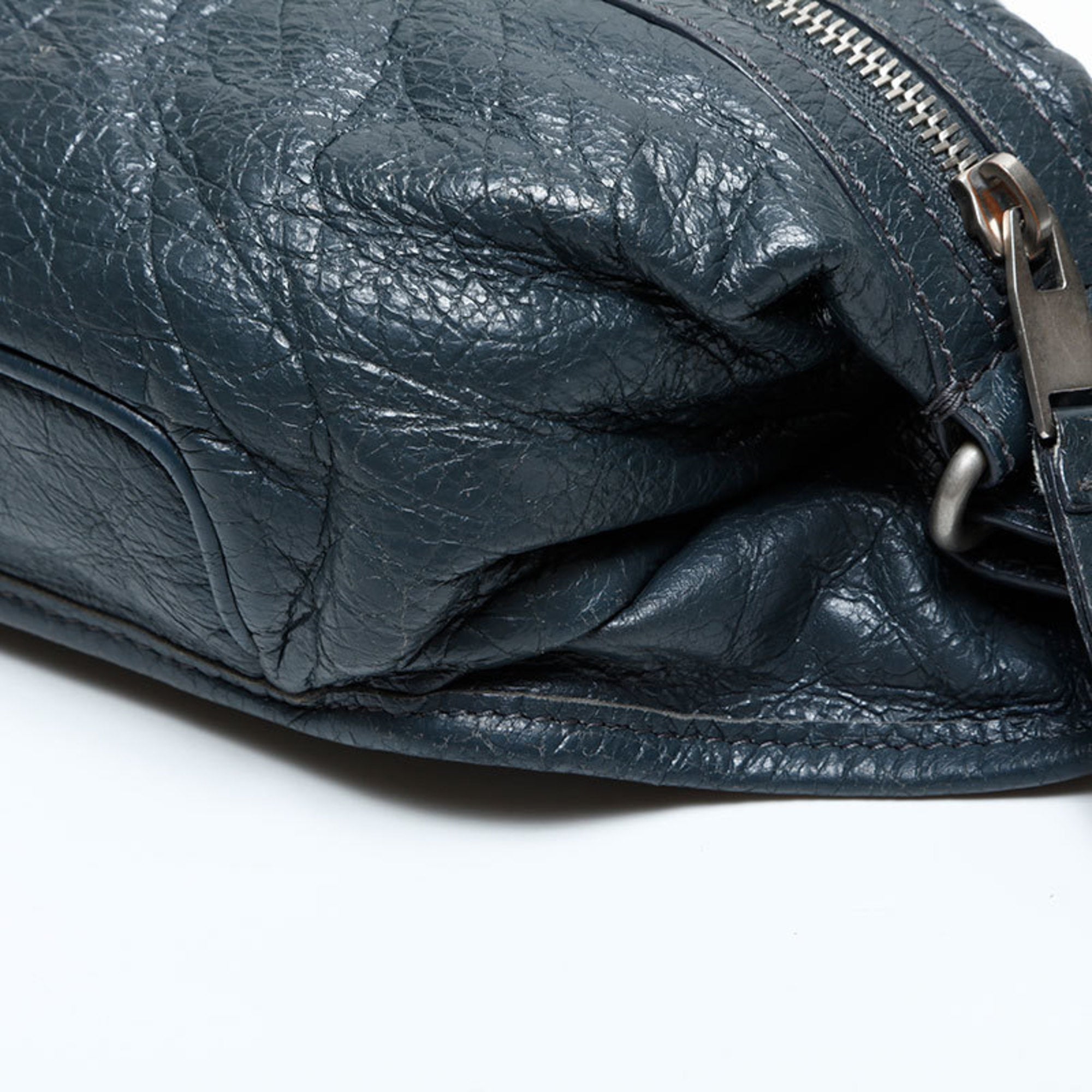 Balenciaga Gray Leather Fanny Pack (Pre-Owned)