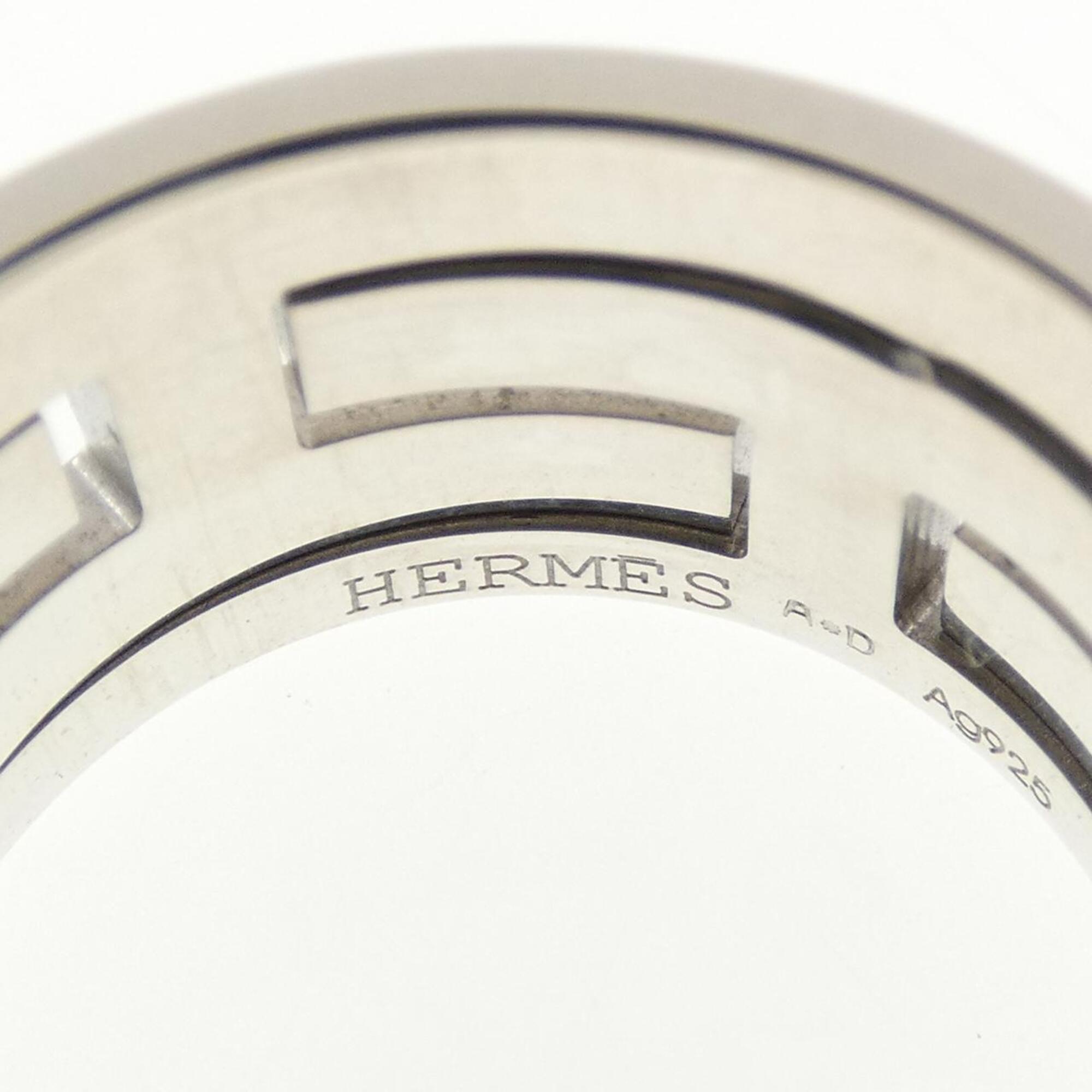 Hermes Silver Silver 925 Band Ring (Pre-Owned)