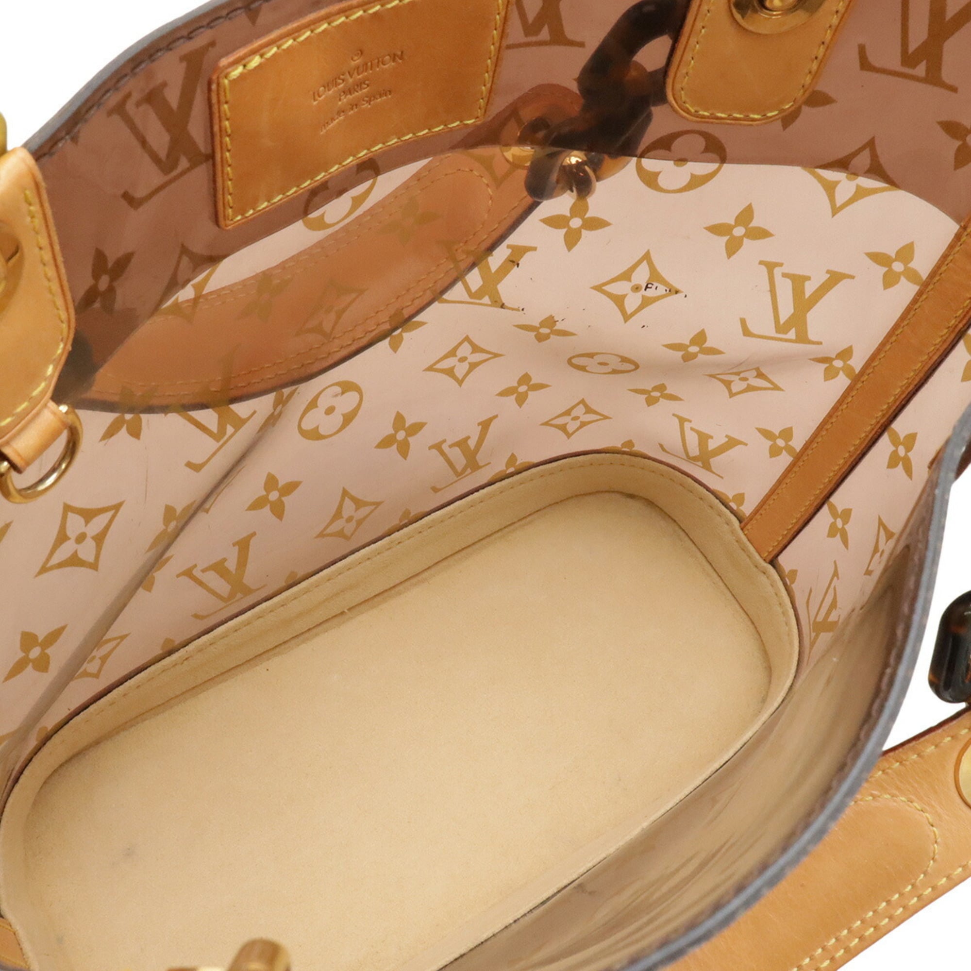 Louis Vuitton Brown Clear Monogram Vinyl Monogram Pouch Tote Bag (Pre-Owned)