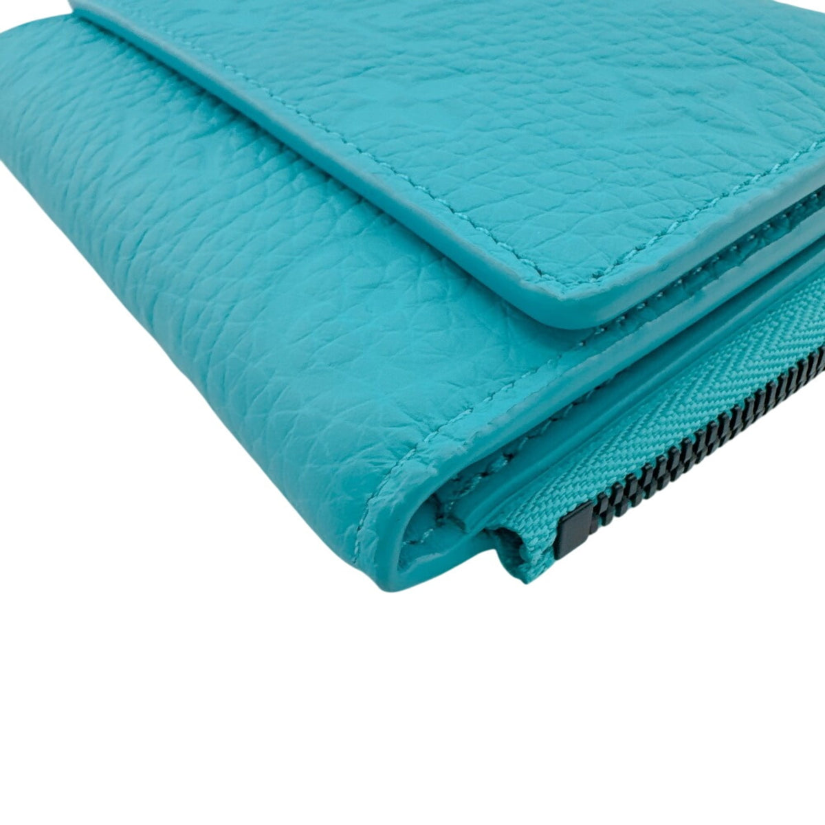 Louis Vuitton Blue Leather Wallet (Tri-Fold) (Pre-Owned)