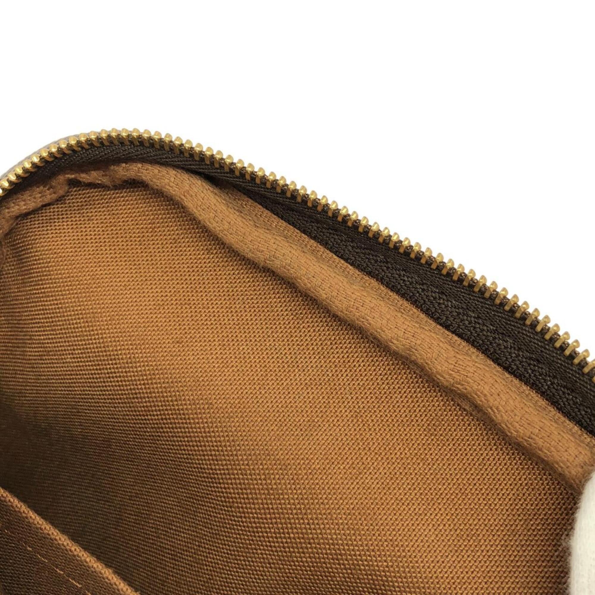 Louis Vuitton Marron Coated Canvas Shoulder Bag (Pre-Owned)