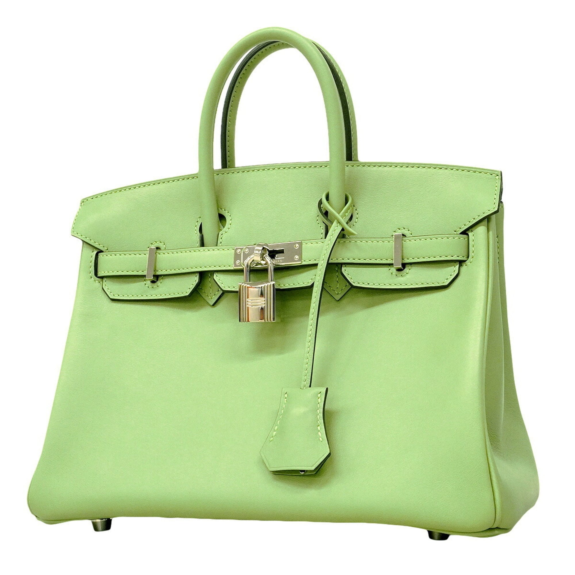 Hermes Green Swift Leather Handbag (Pre-Owned)