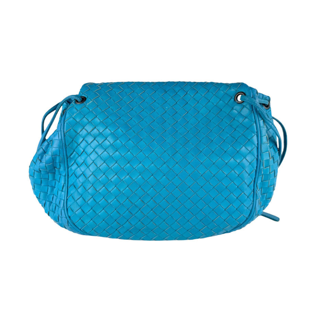 Bottega Veneta Blue Intrecciato Shoulder Bag (Pre-Owned)
