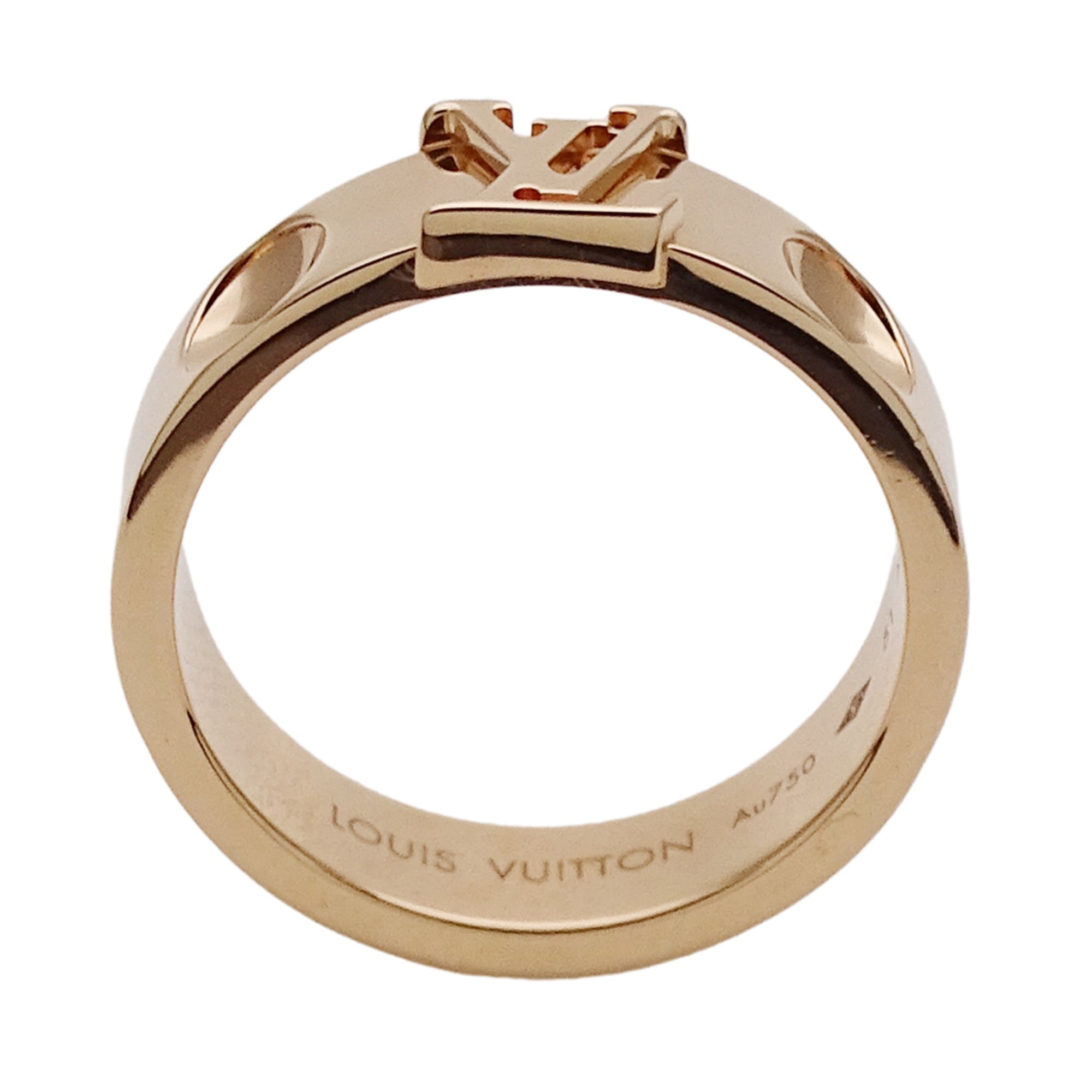 Louis Vuitton Pink Gold Pink Gold (18K) Band Ring (Pre-Owned)