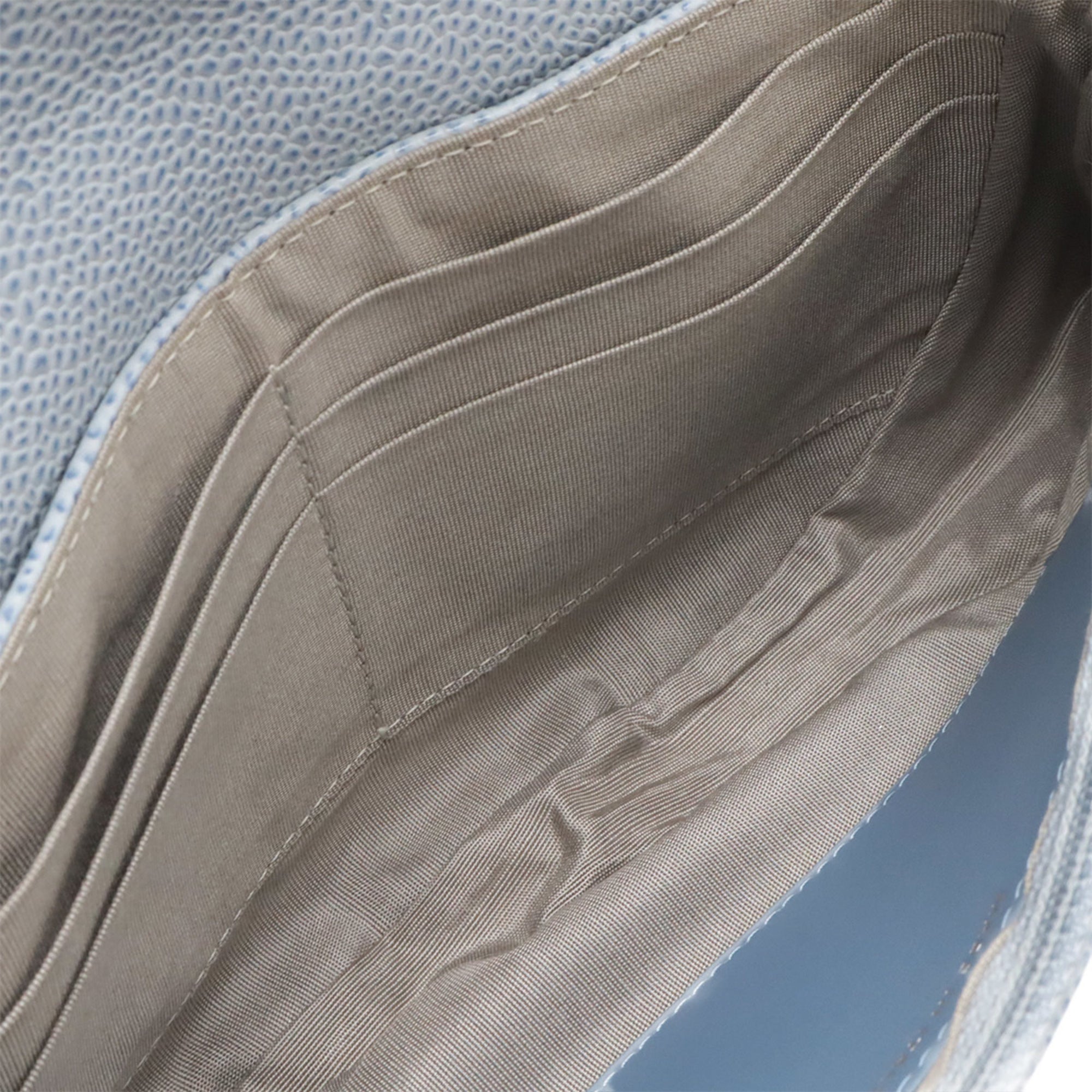 Chanel Light Blue Grained Calfskin Pochette Shoulder Bag (Pre-Owned)