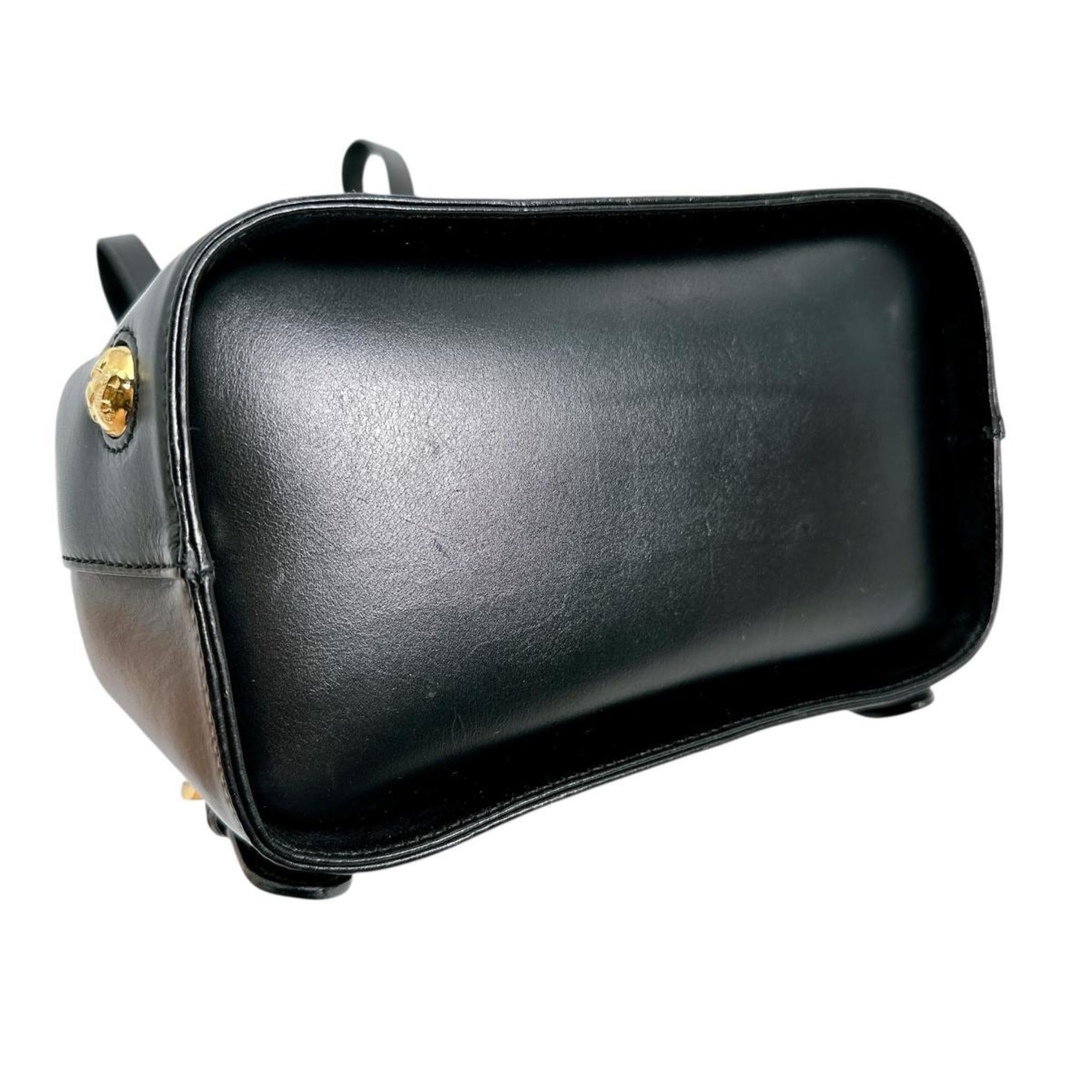 Salvatore Ferragamo Black Leather Backpack (Pre-Owned)