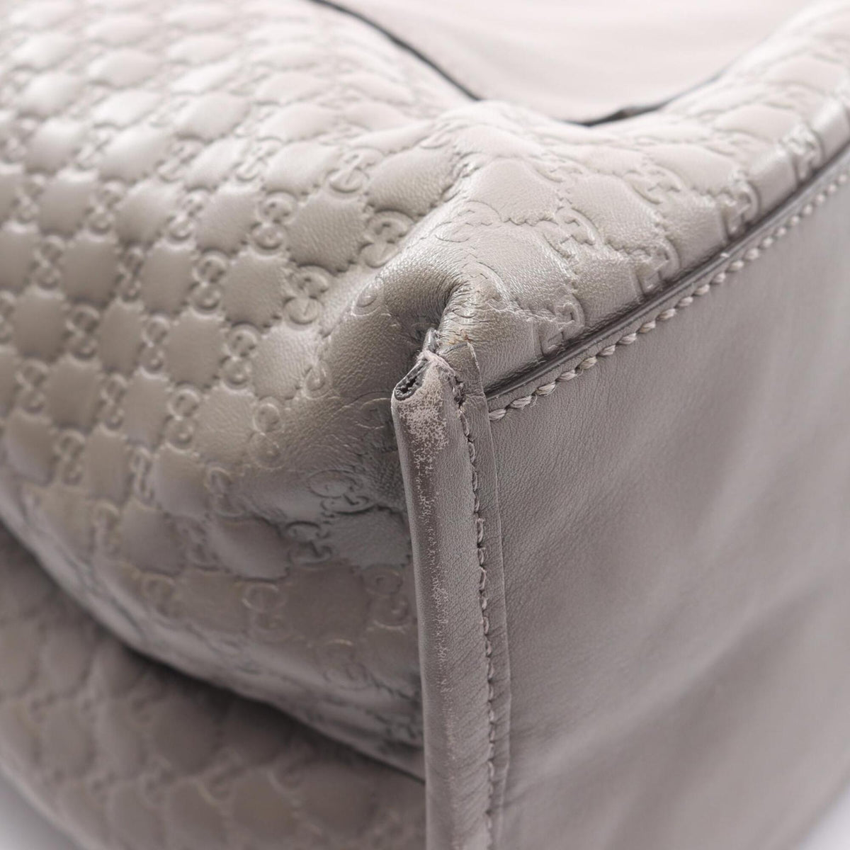 Gucci Gray Leather Handbag (Pre-Owned)