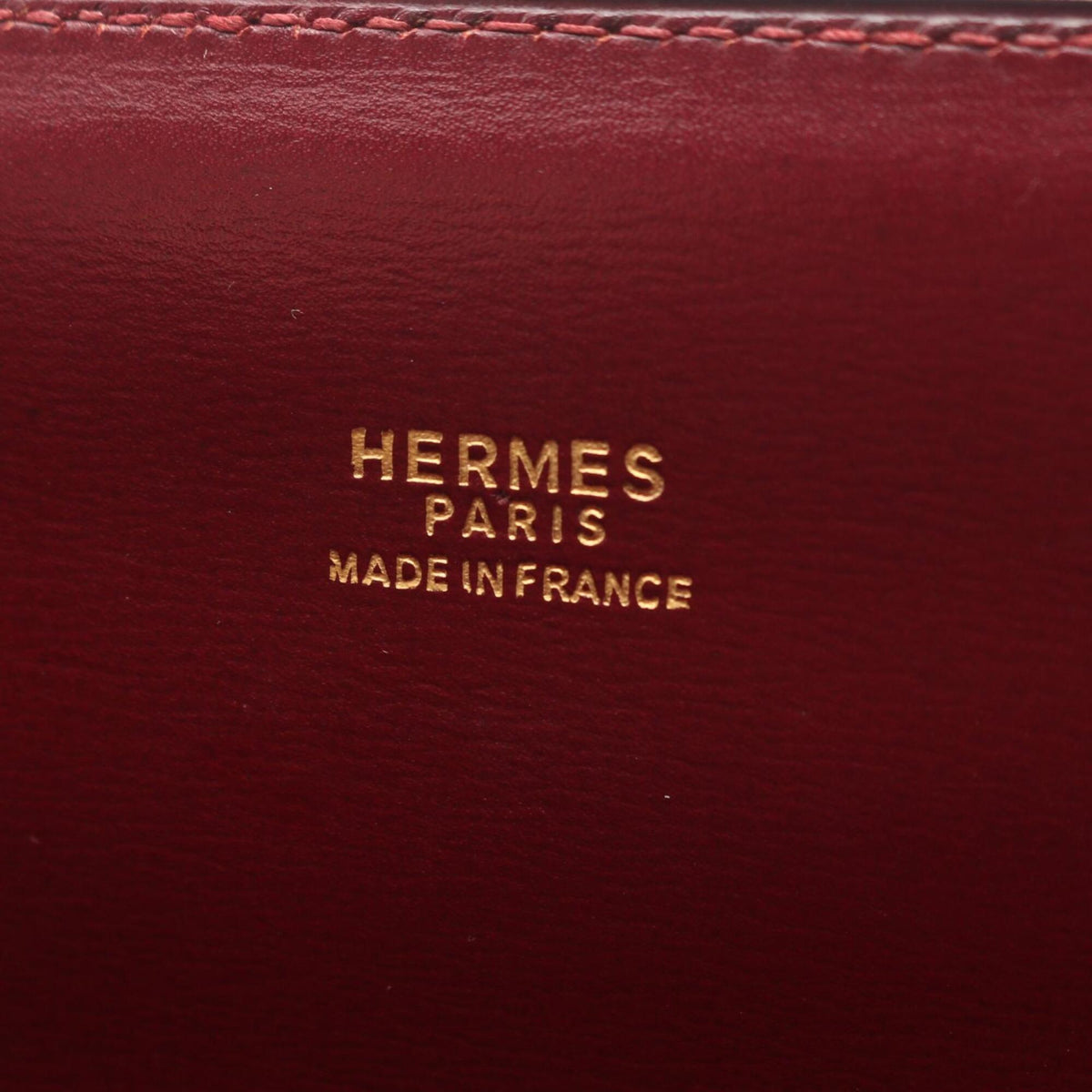 Hermes Beige Bordeaux Rouge H Toile Officier Handbag Shoulder Bag (Pre-Owned)