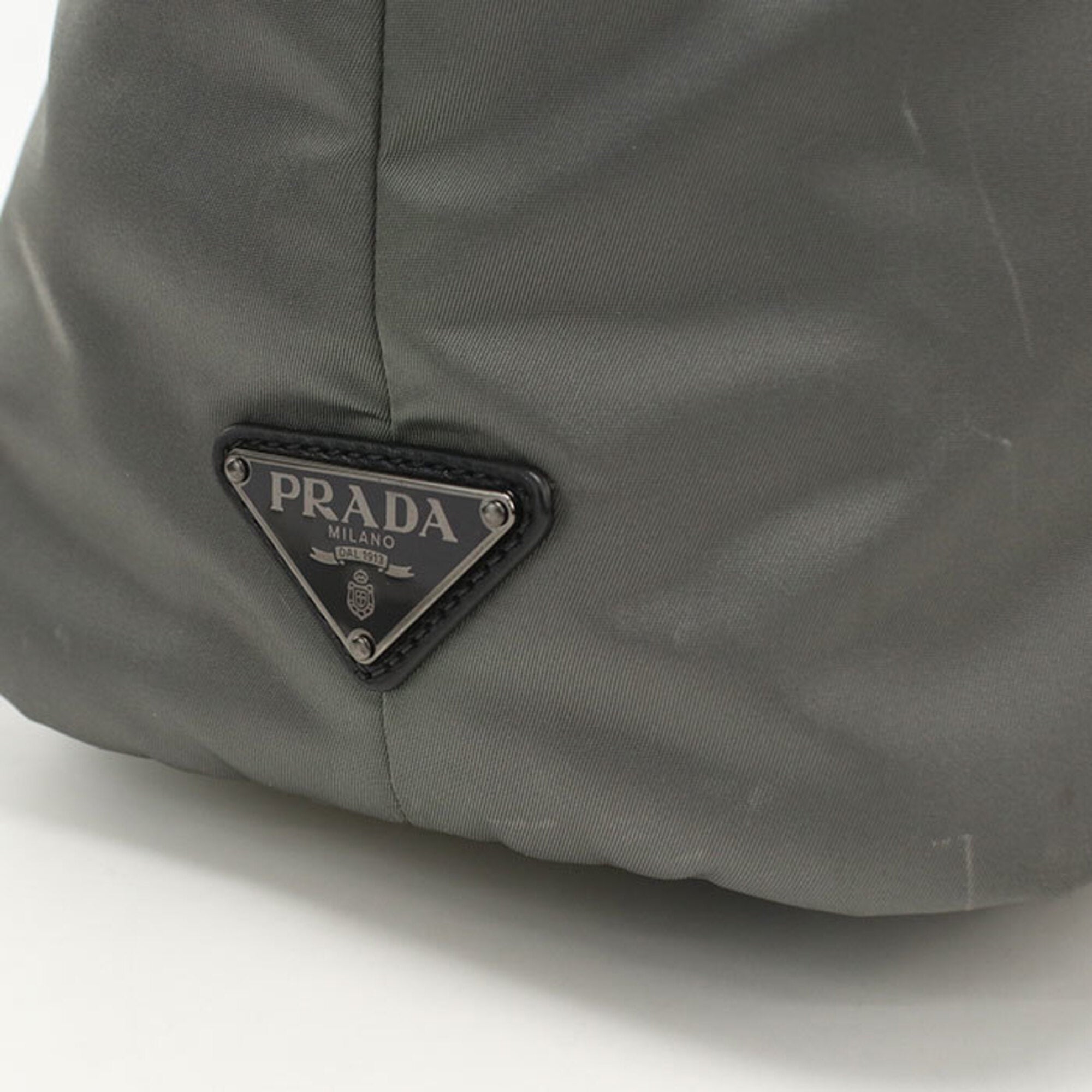 Prada Gray Nylon Tote Bag (Pre-Owned)