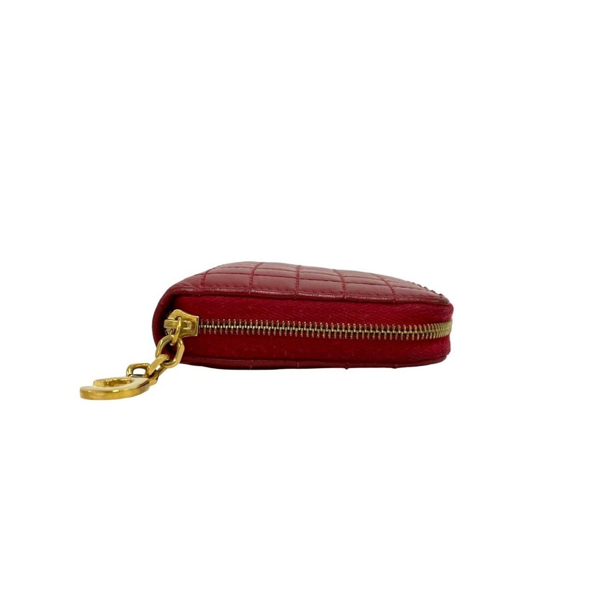 Celine Red Color Leather Wallet (Bi-Fold) (Pre-Owned)