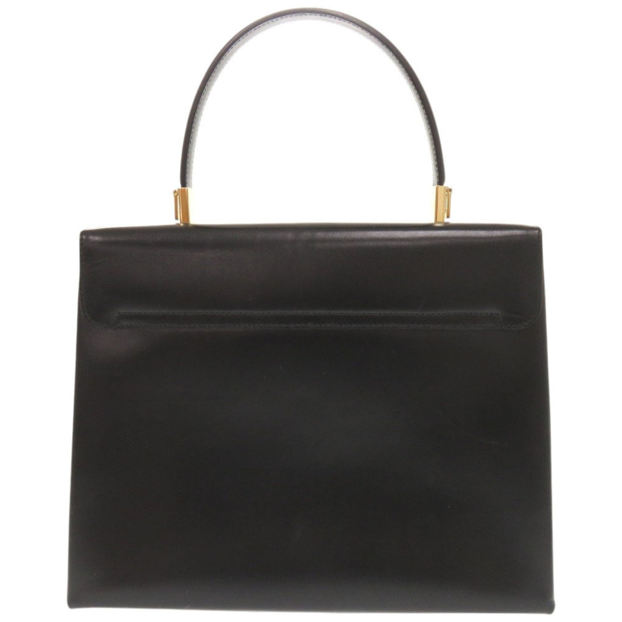 Salvatore Ferragamo Black Leather Handbag (Pre-Owned)