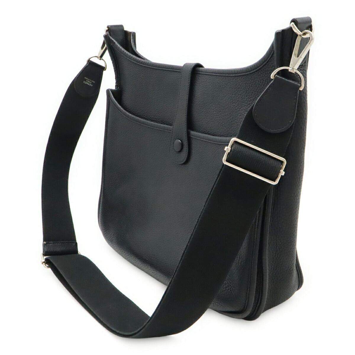 Hermes Black Taurillon Clemence Leather Shoulder Bag (Pre-Owned)