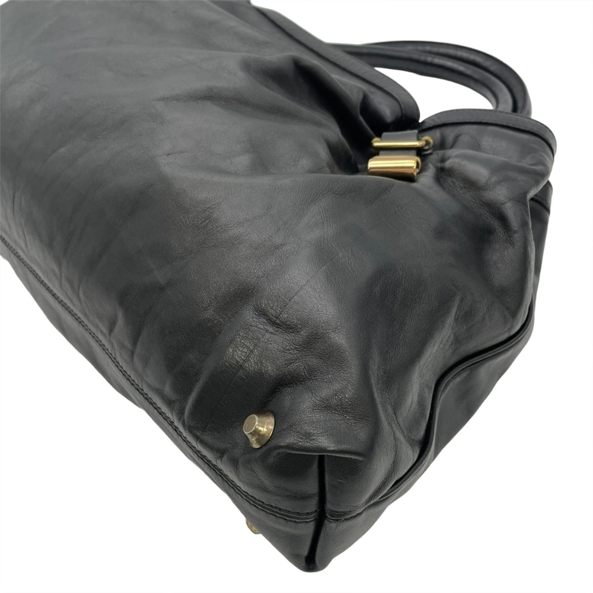 Chloé Black Leather Tote Bag (Pre-Owned)