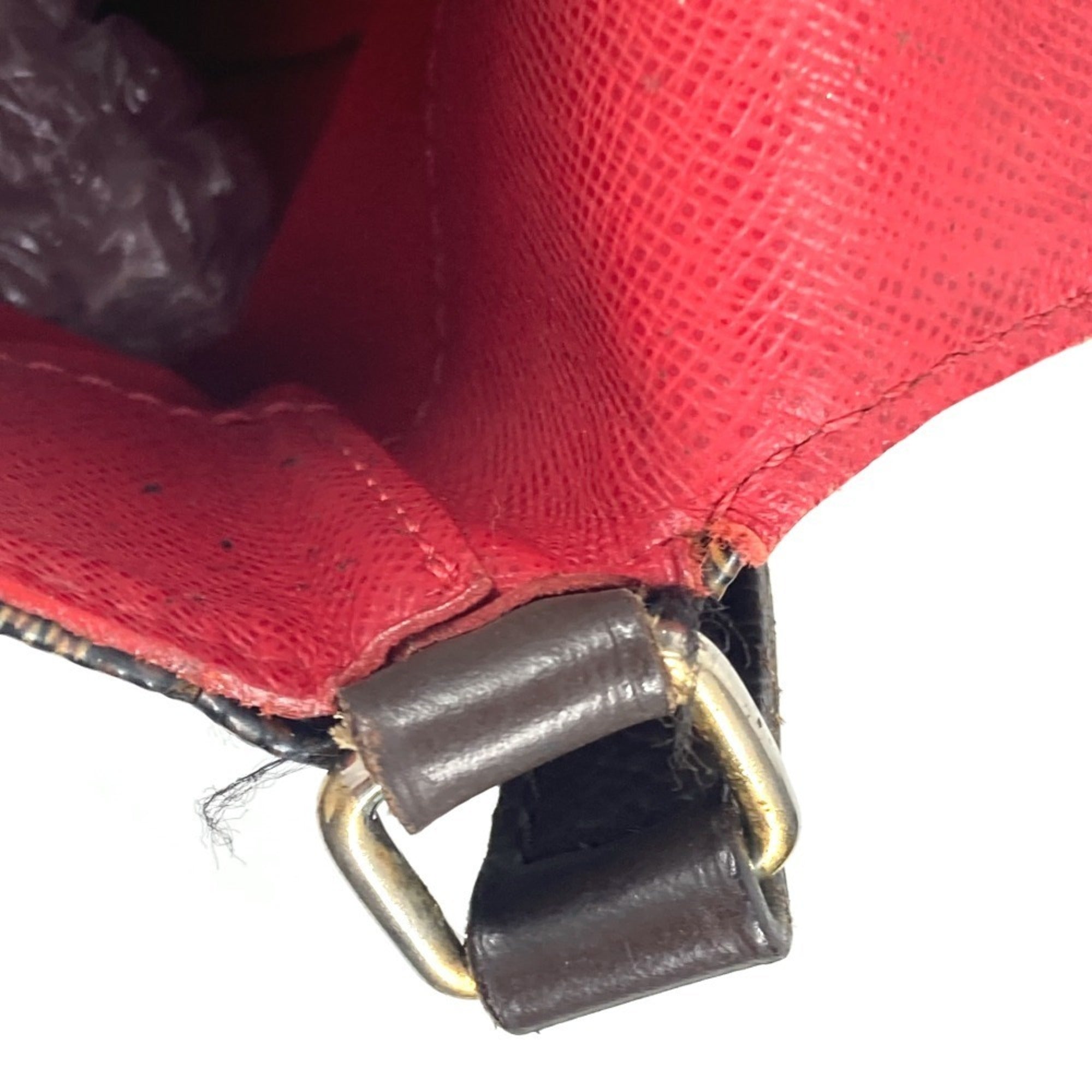 Louis Vuitton Brown Ebene Damier Canvas Pochette Shoulder Bag (Pre-Owned)