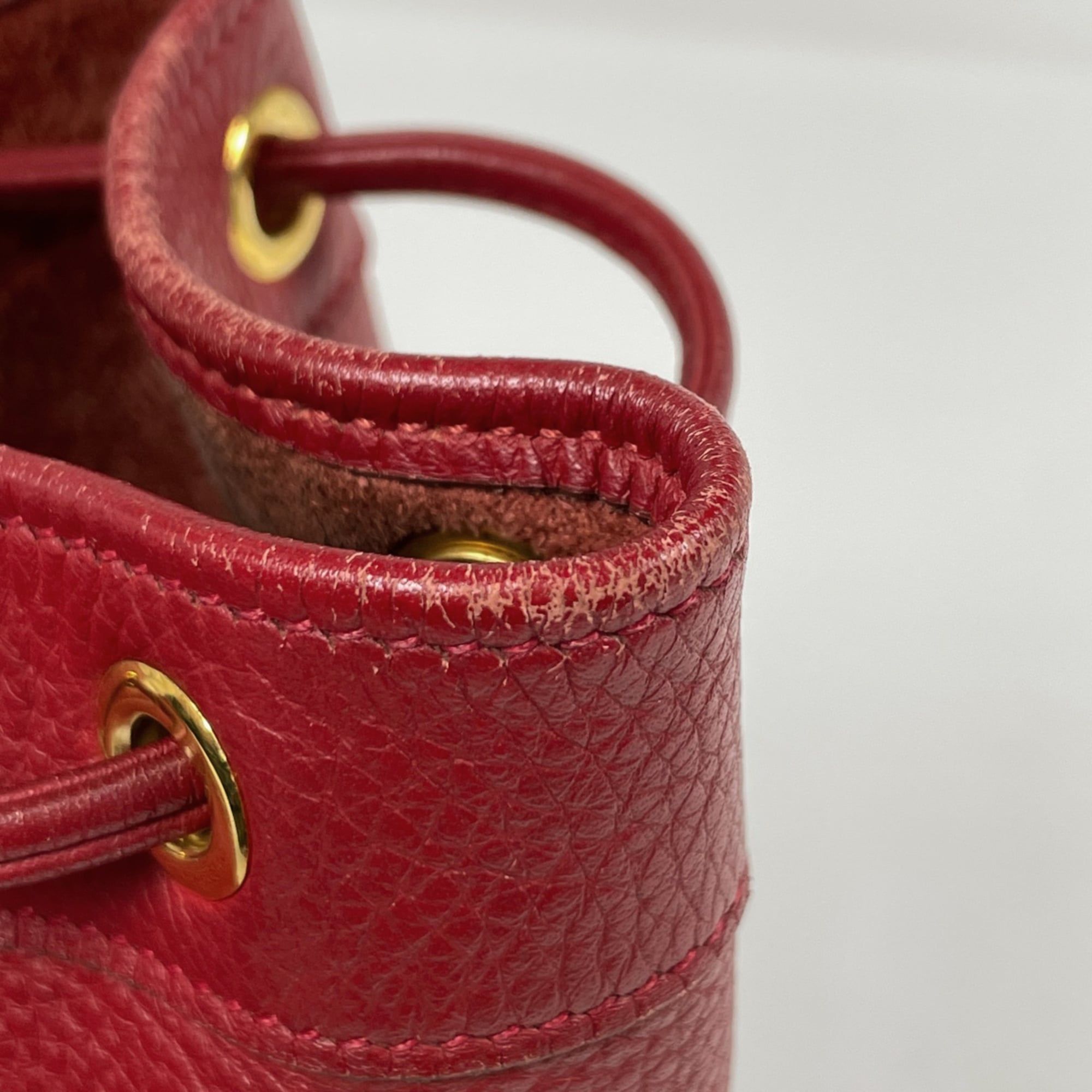 Hermes Rouge Vif Taurillon Clemence Leather Shoulder Bag (Pre-Owned)