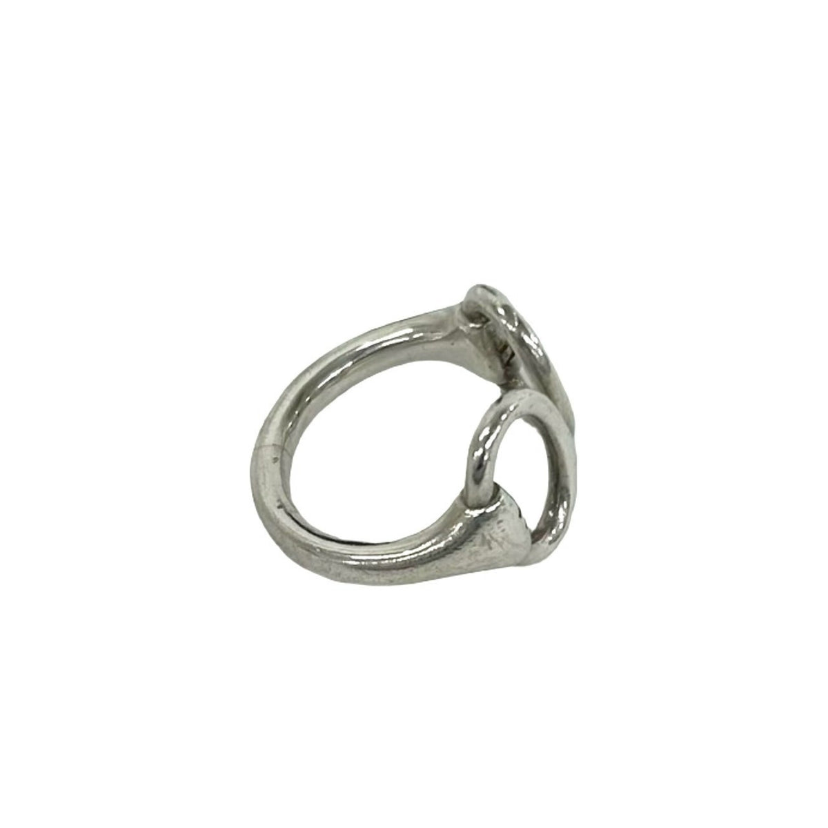 Hermes Silver Silver 925 Band Ring (Pre-Owned)