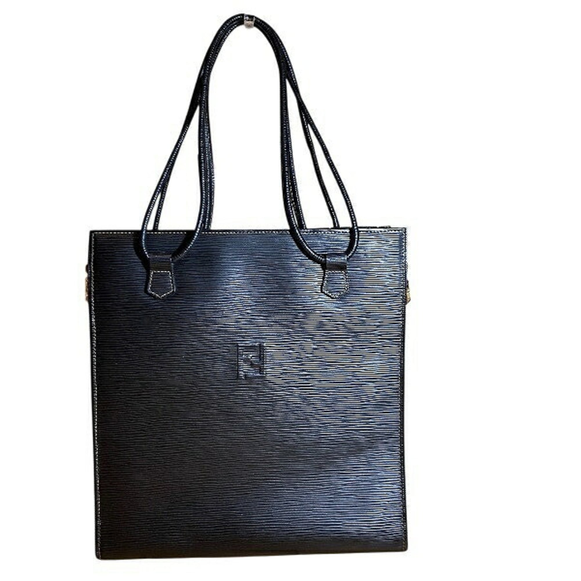Fendi Zucca Brown Canvas Leather Handbag Shoulder Bag Tote Bag (Pre-Owned)