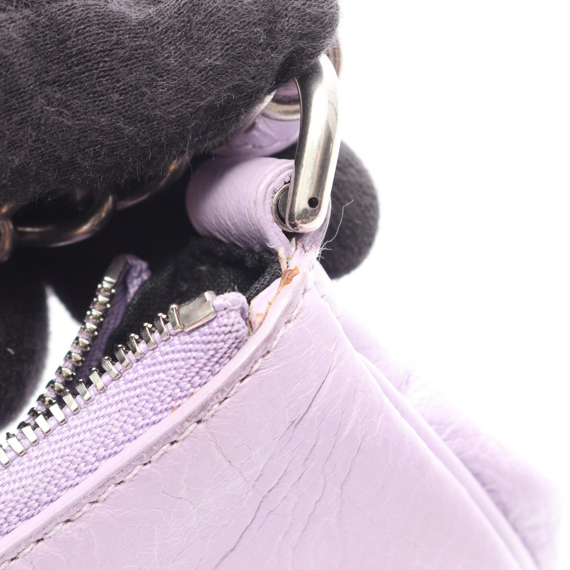 Balenciaga Purple Leather Handbag (Pre-Owned)
