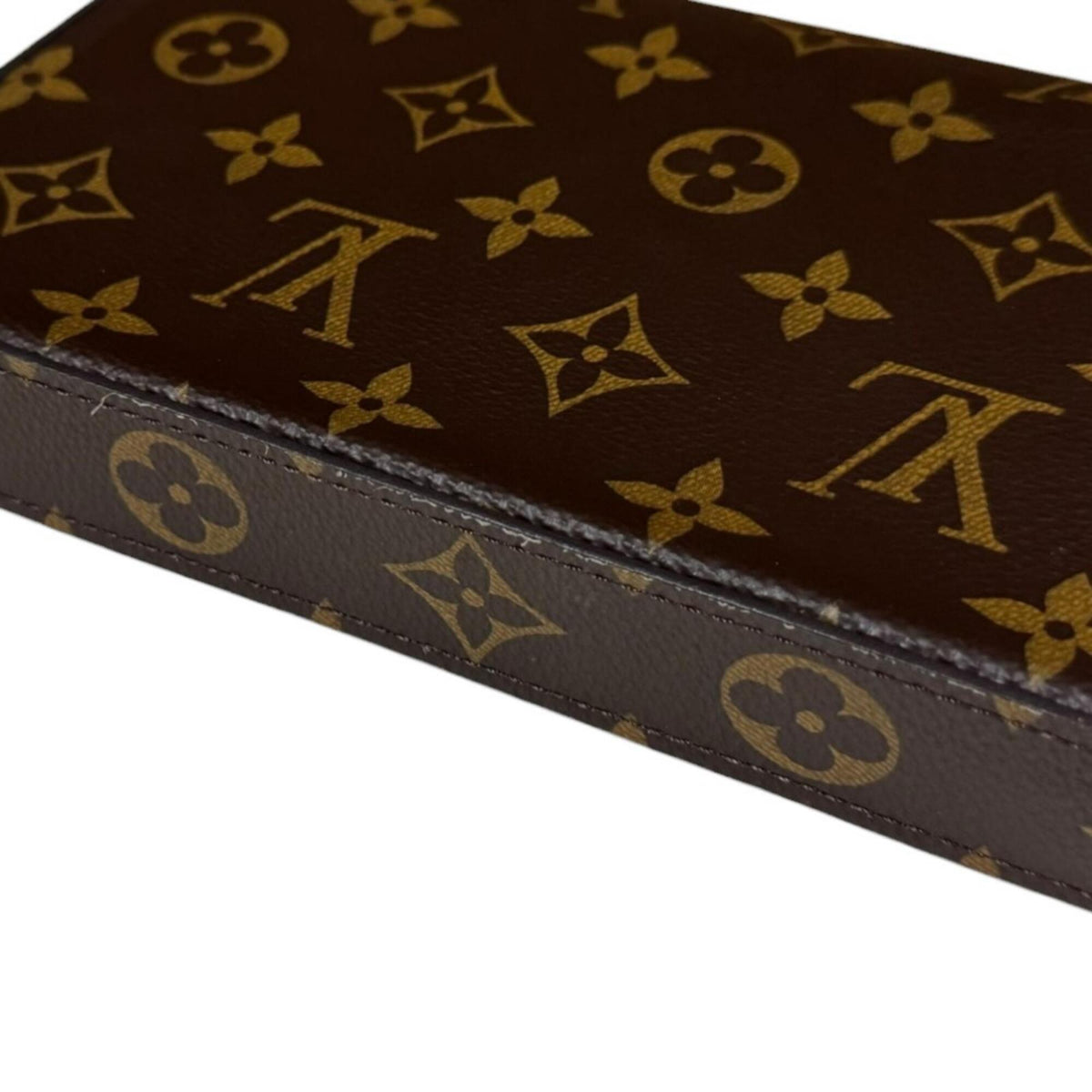 Louis Vuitton Monogram Brown Fuchsia Monogram Clutch Bag Shoulder Bag (Pre-Owned)