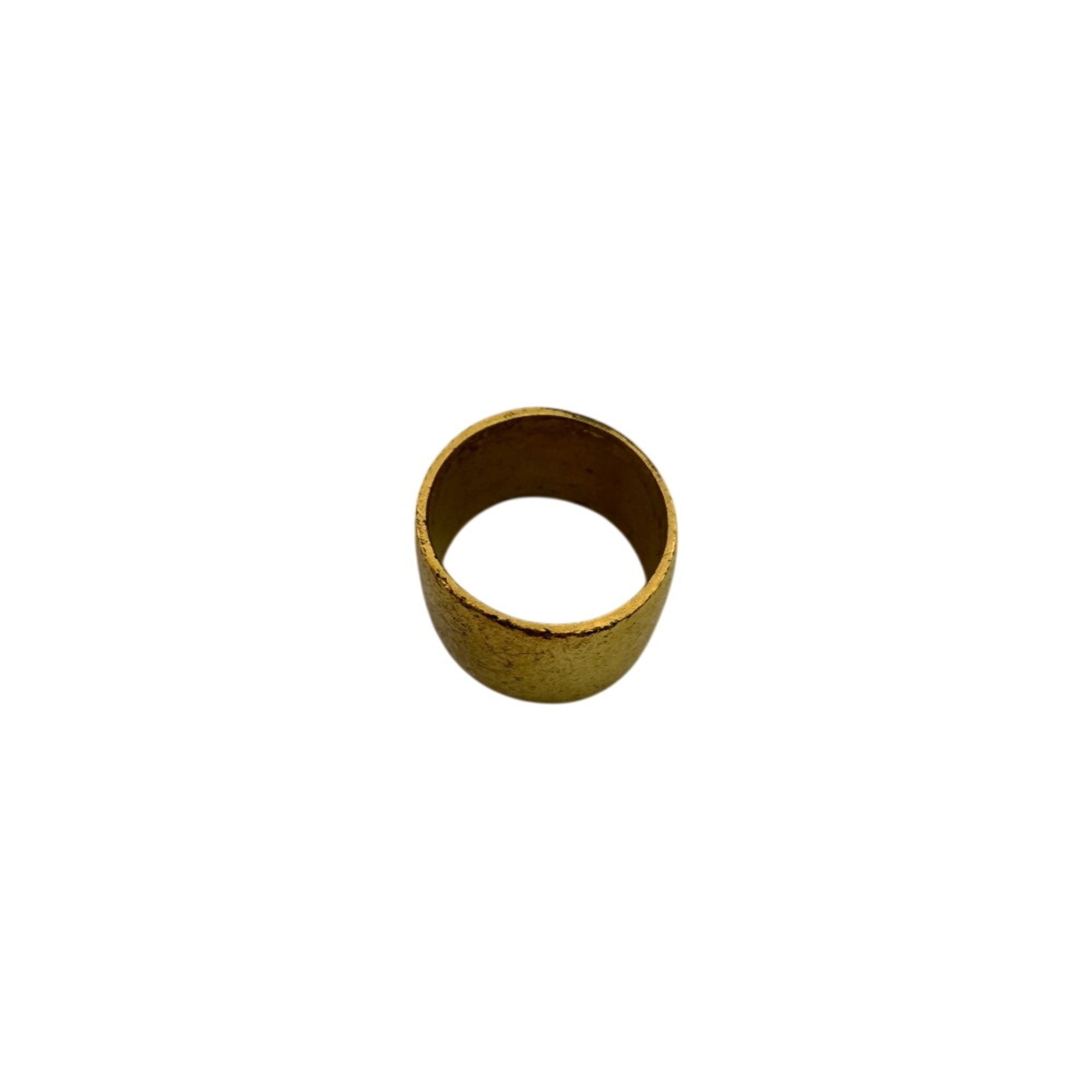 Chanel Gold Black Band Ring (Pre-Owned)