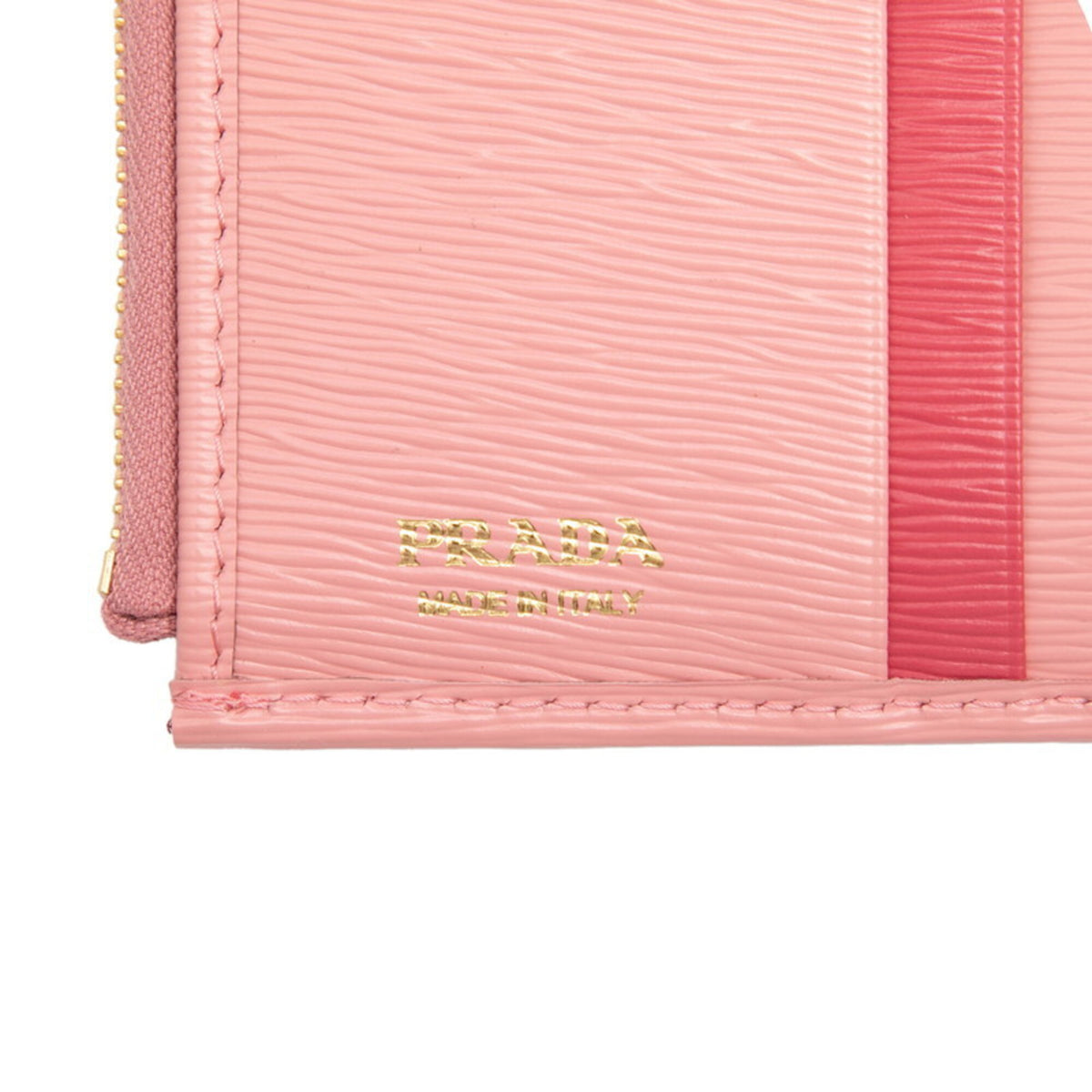 Prada Pink Leather Wallet (Bi-Fold) (Pre-Owned)