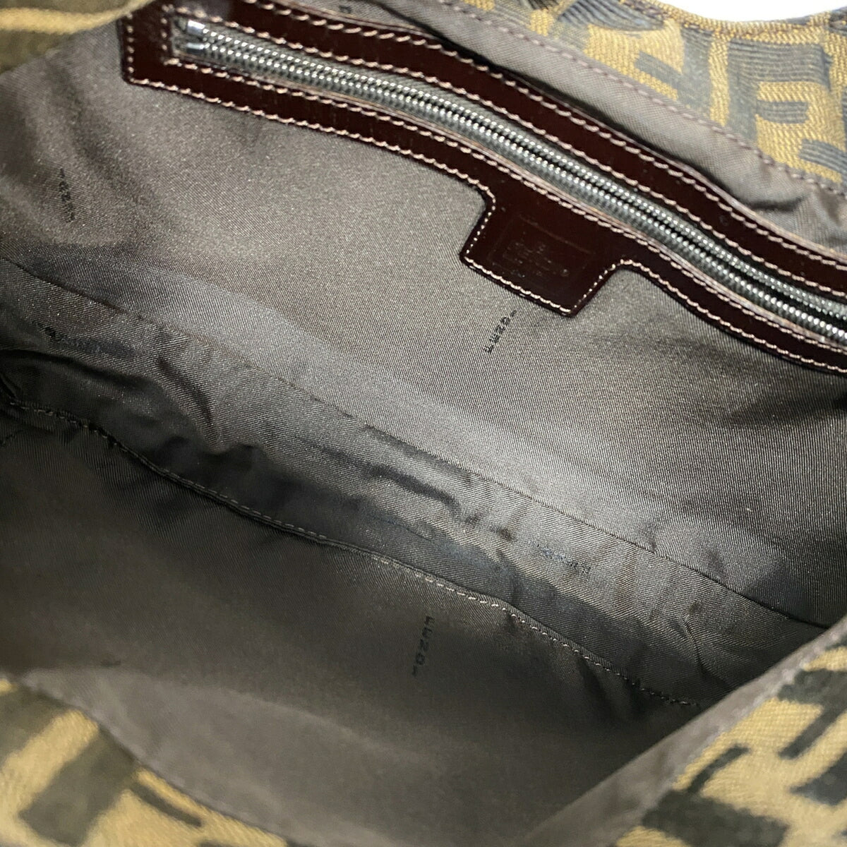 Fendi Brown Nylon Canvas Shoulder Bag (Pre-Owned)