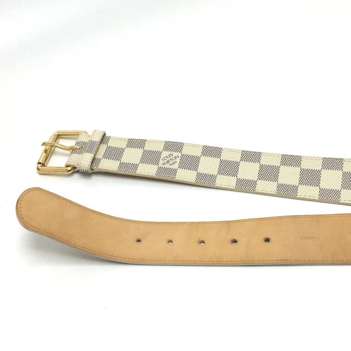 Louis Vuitton White Damier Azur Handbag Pochette Sling Bag (Pre-Owned)
