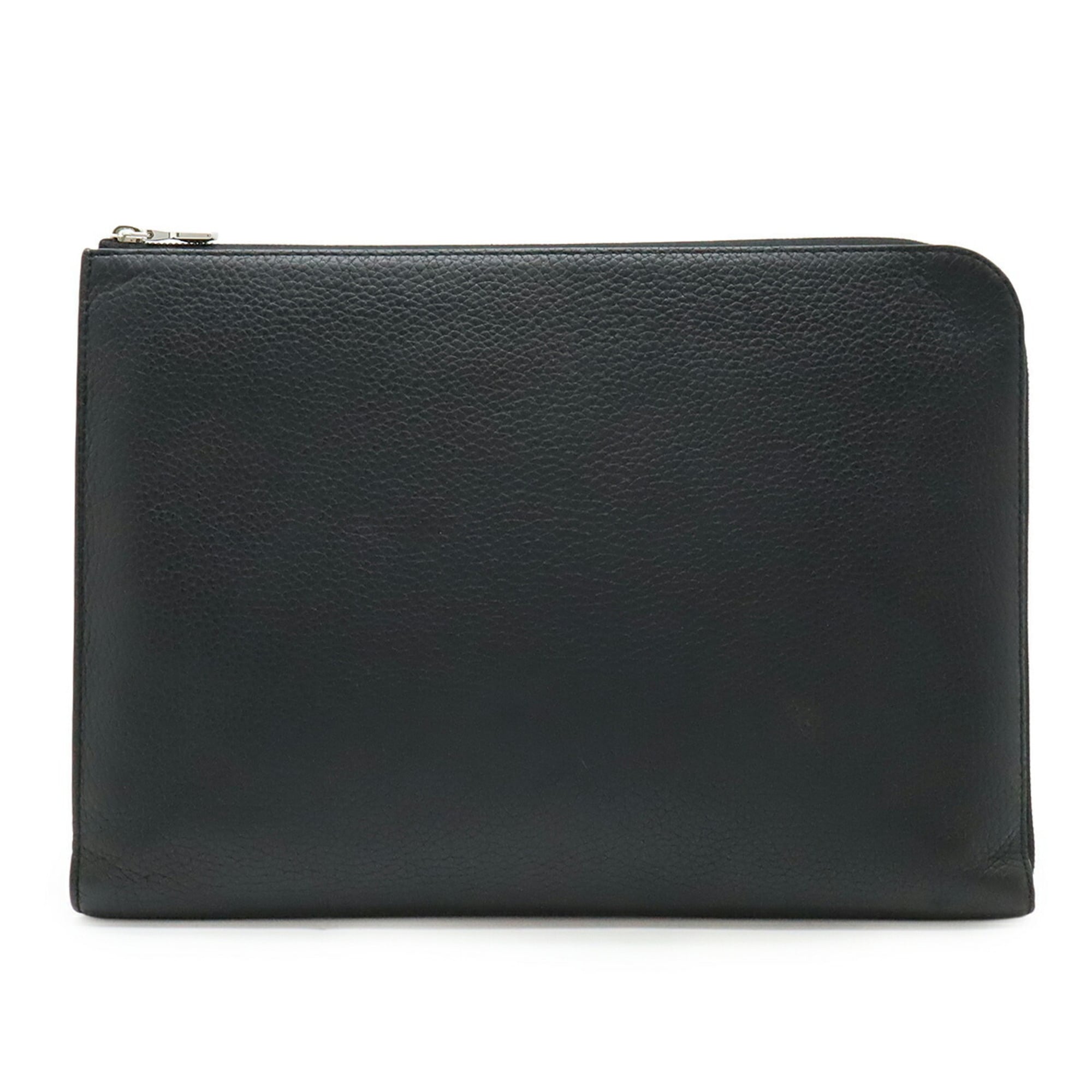 Louis Vuitton Black Noir Leather Clutch Bag Pochette (Pre-Owned)