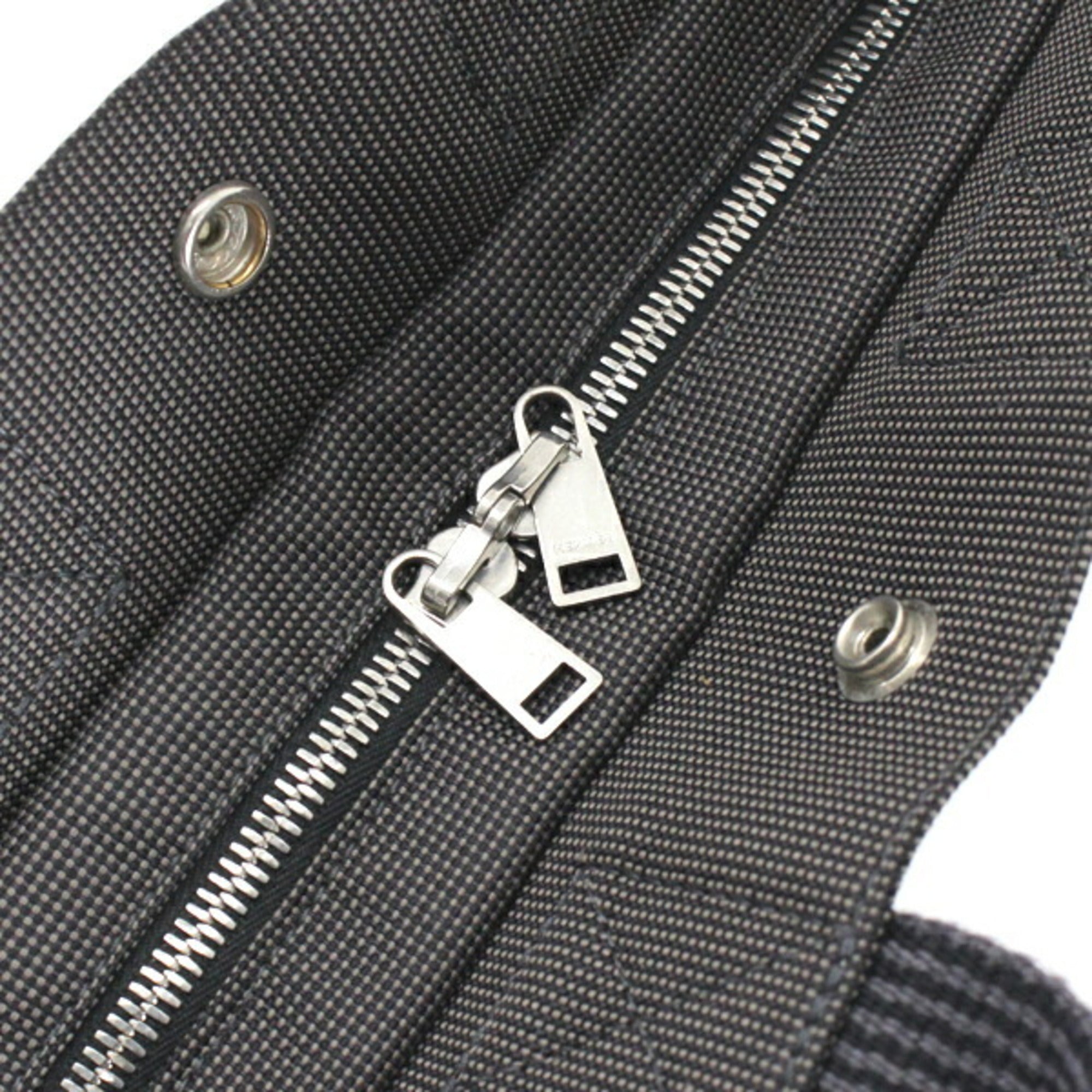 Hermes Her Line Gray Canvas Handbag (Pre-Owned)